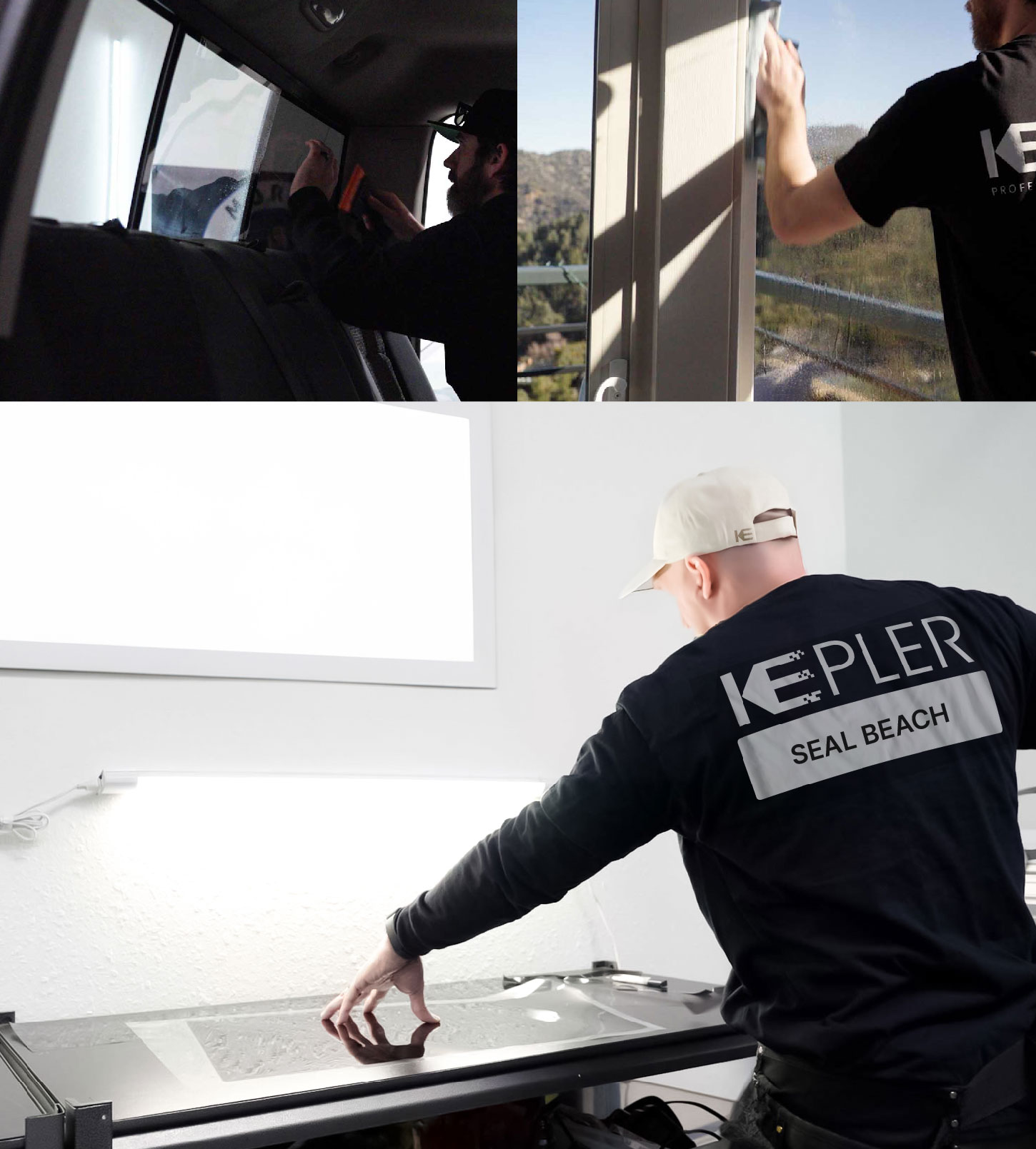 Window Tinting Specialist Cutting Film in Seal Beach, California