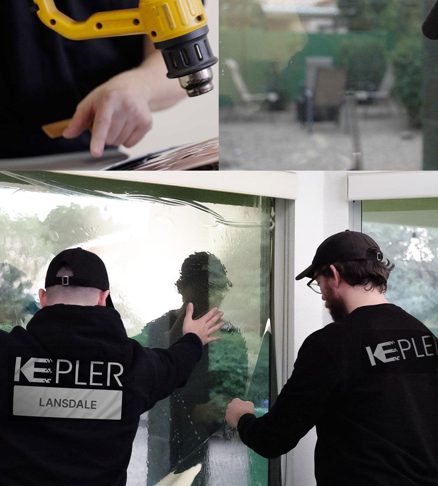 Kepler Technician Fitting Ceramic Window Tint to Home in Lansdale