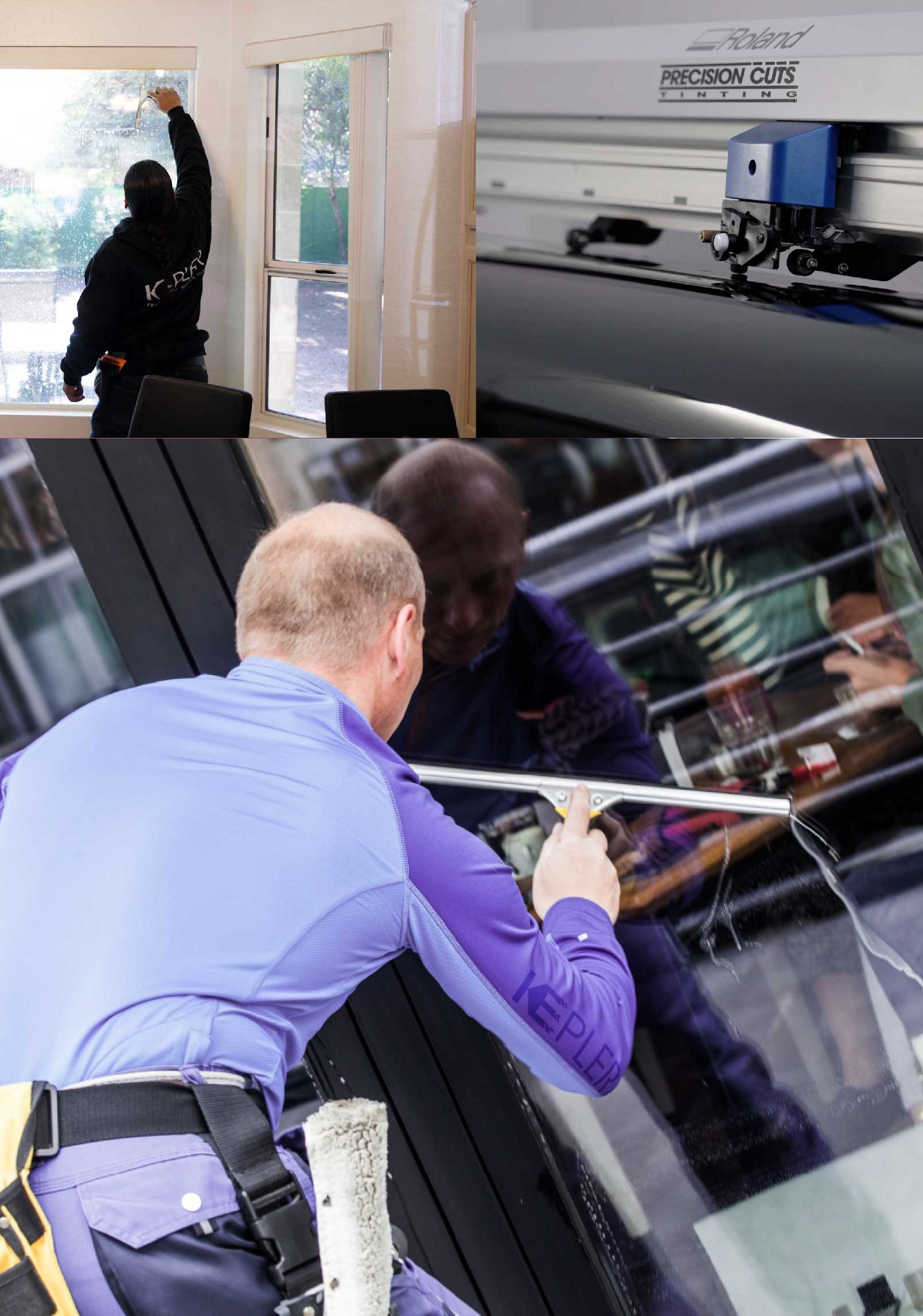Kepler Professional Applying Anti-Graffiti Window Film to a Brunswick Shop Front