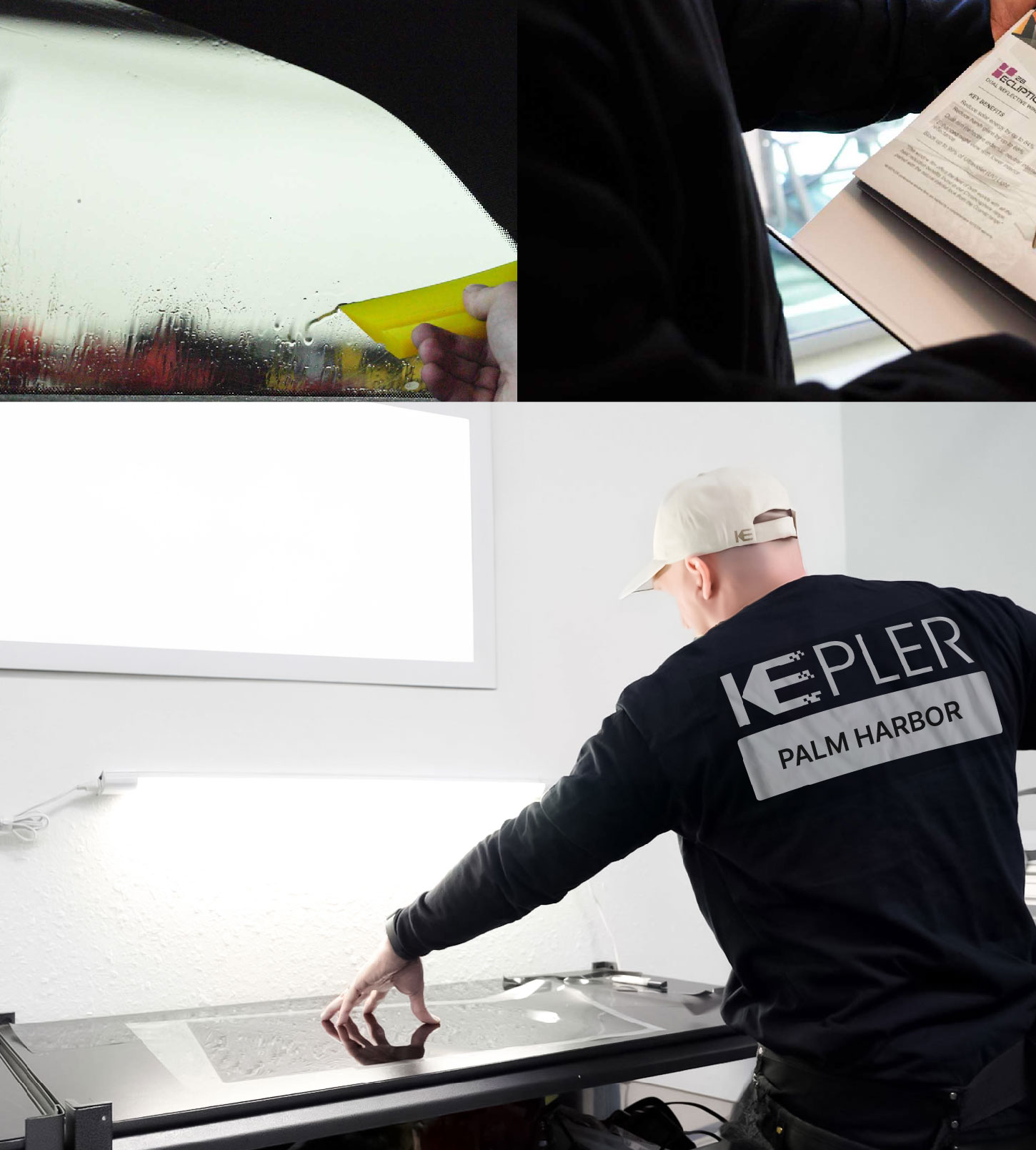 Window Tinting Specialist Cutting Film in Palm Harbor, Florida
