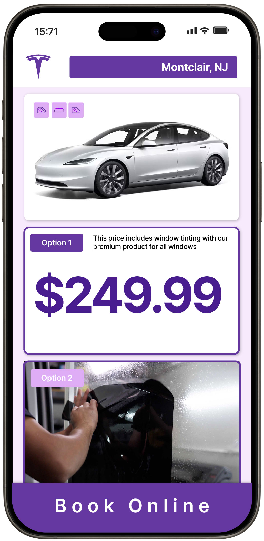 View Competitive Tesla Window Tinting Costs in Montclair, New Jersey