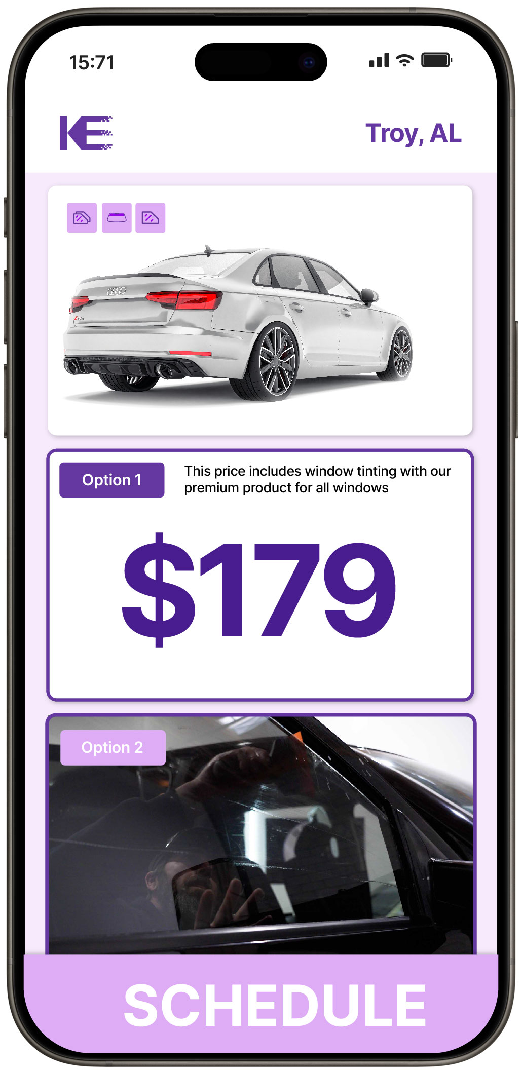 View Competitive Car Window Tinting Prices in Troy, Alabama