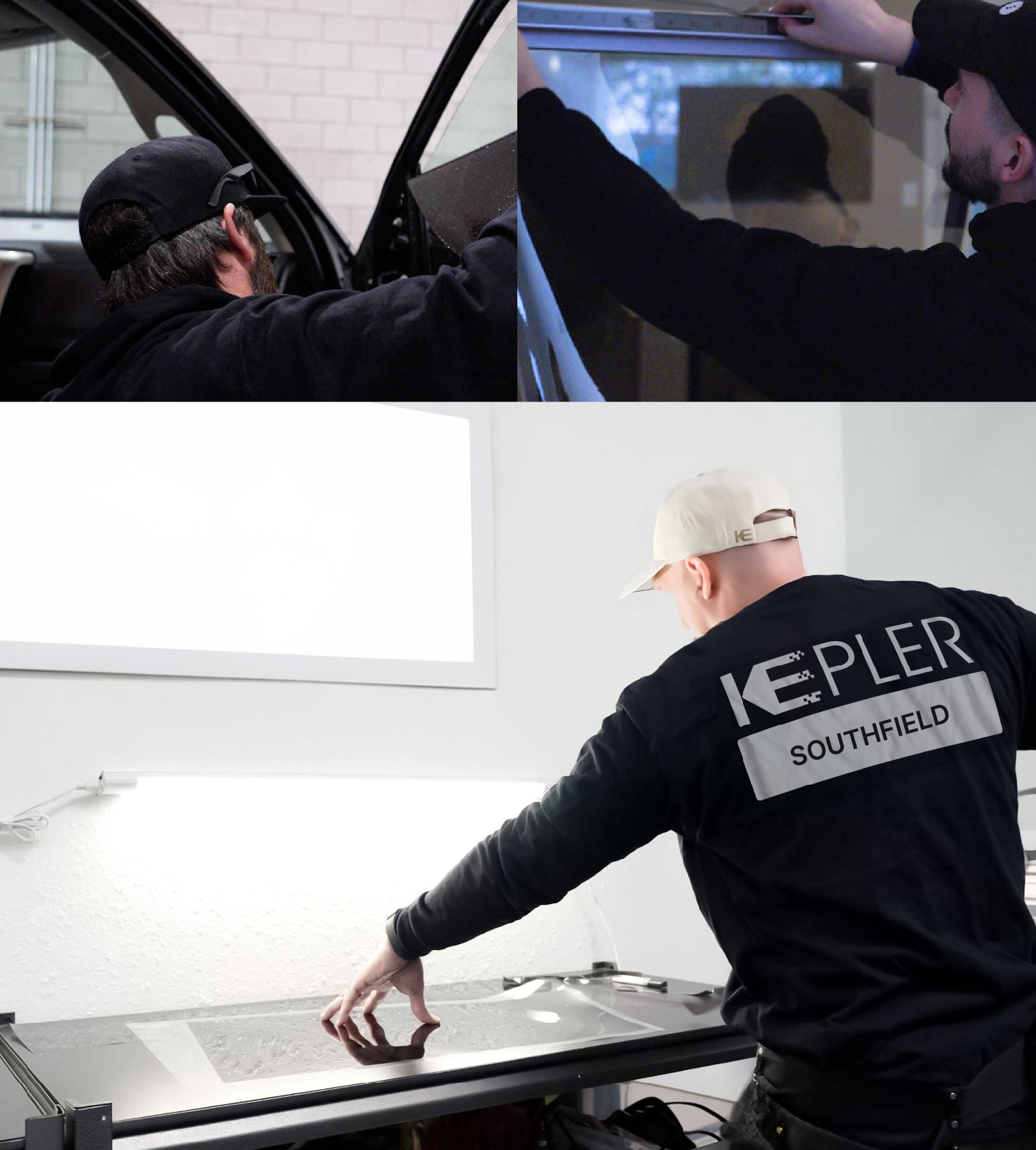 Window Tinting Specialist Cutting Film in Southfield, Michigan