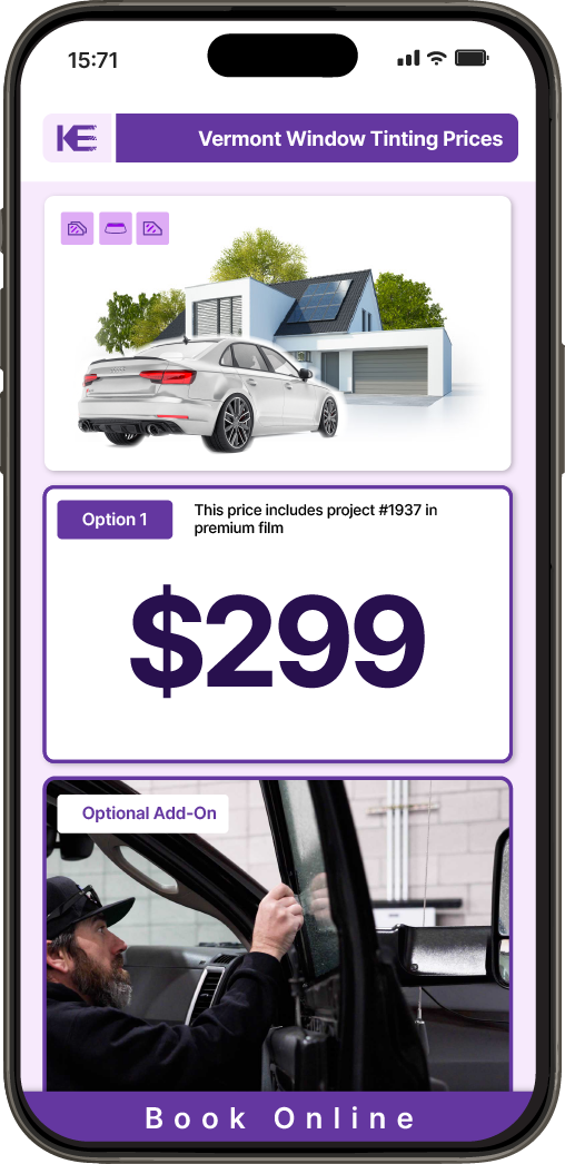 View Competitive Car Window Tinting Prices in Vermont