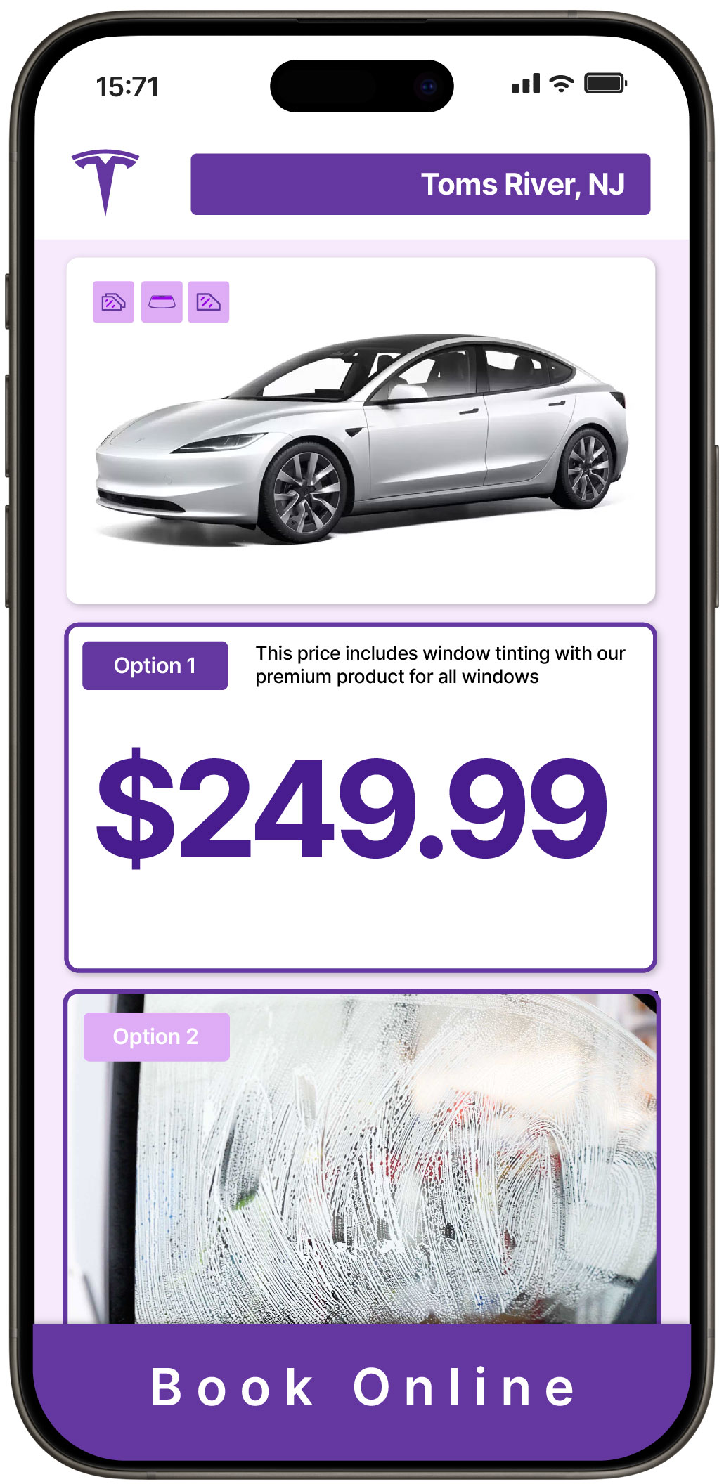 View Reasonable Tesla Window Tinting Rates in Toms River, New Jersey