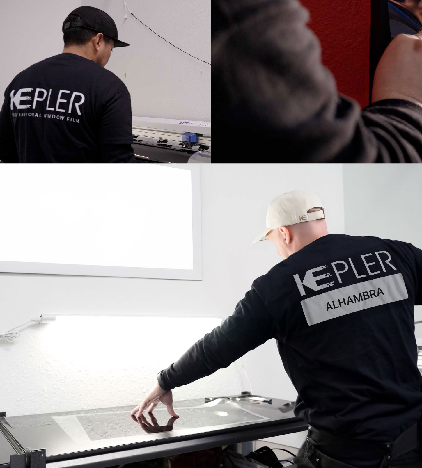 Window Tinting Specialist Cutting Film in Alhambra, California