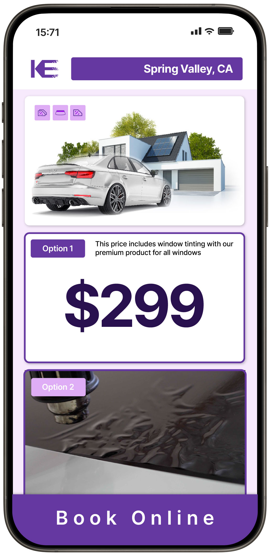 View Affordable Tesla Window Tinting Costs in Hollister, California