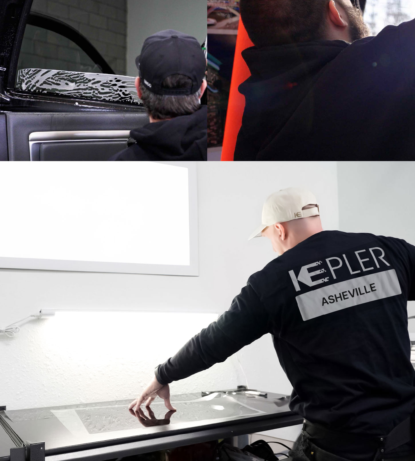 Window Tinting Specialist Cutting Film in Asheville, North Carolina