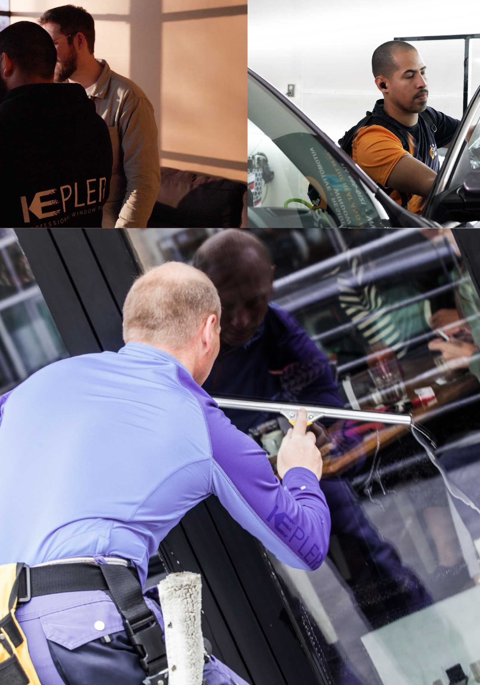 Kepler Expert Applying Anti-Graffiti Window Film to a Atwater Shop Front