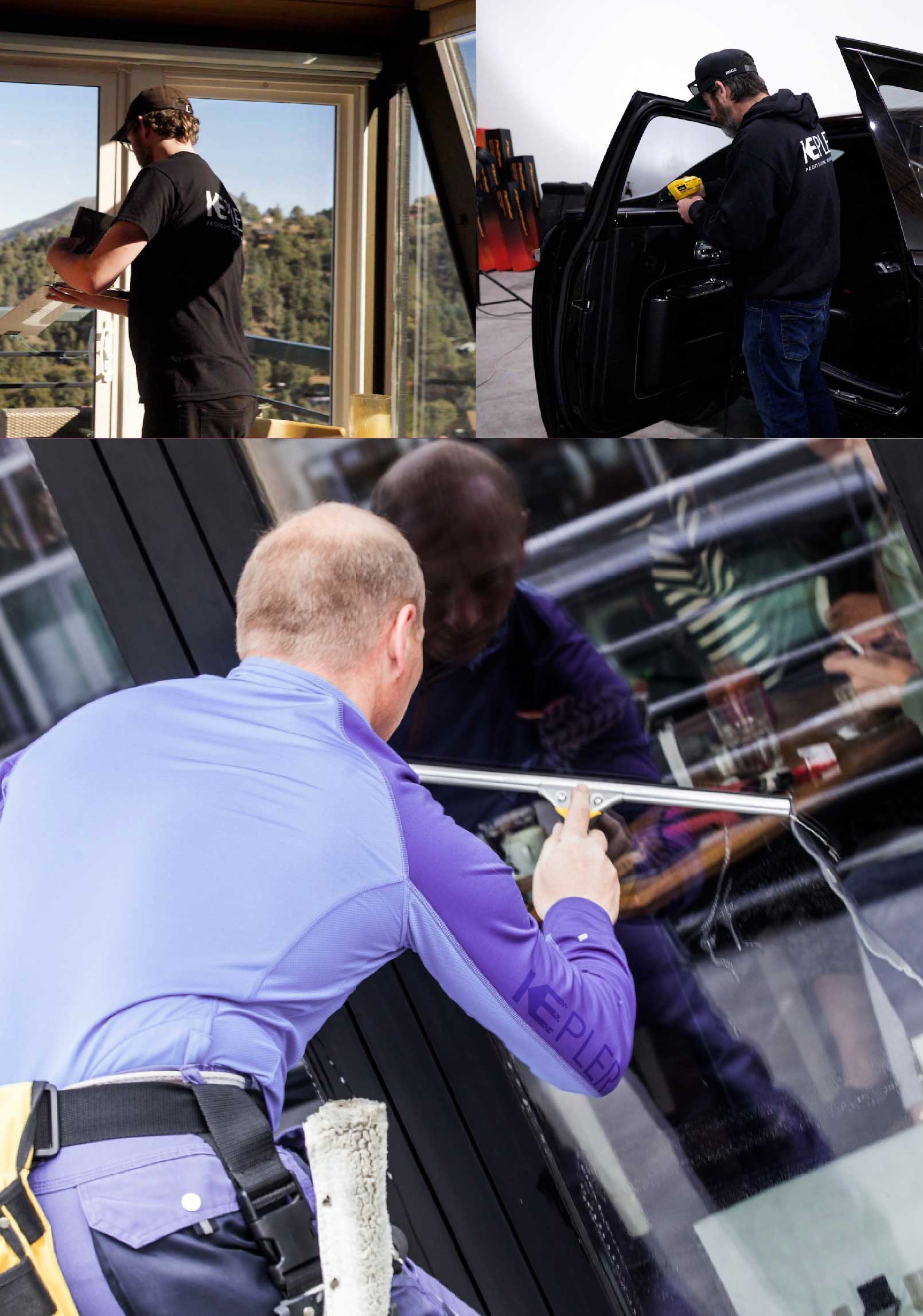 Kepler Expert Applying Anti-Graffiti Window Film to a Corcoran Shop Front