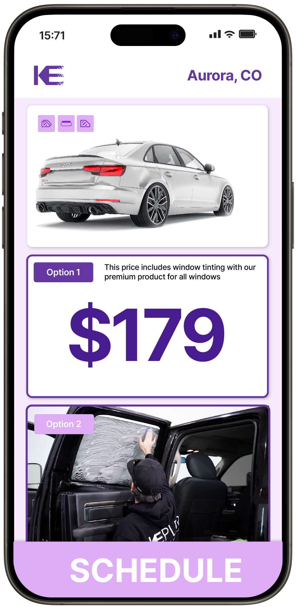 View Competitive Car Window Tinting Rates in Aurora, Colorado