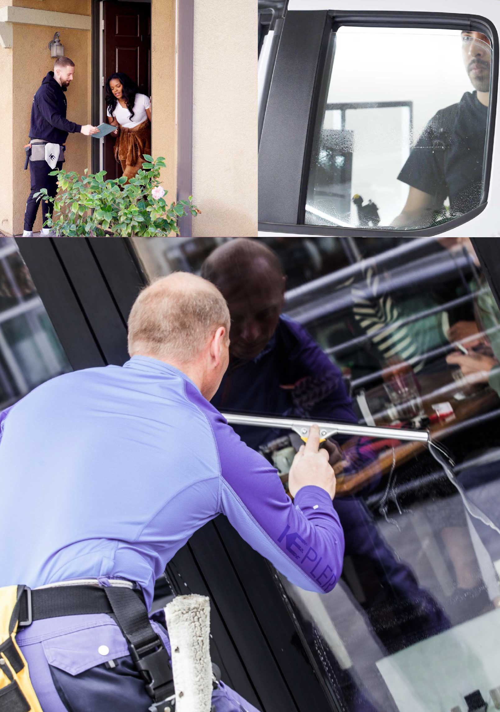 Kepler Skilled Applying Anti-Graffiti Window Film to a South Portland Shop Front