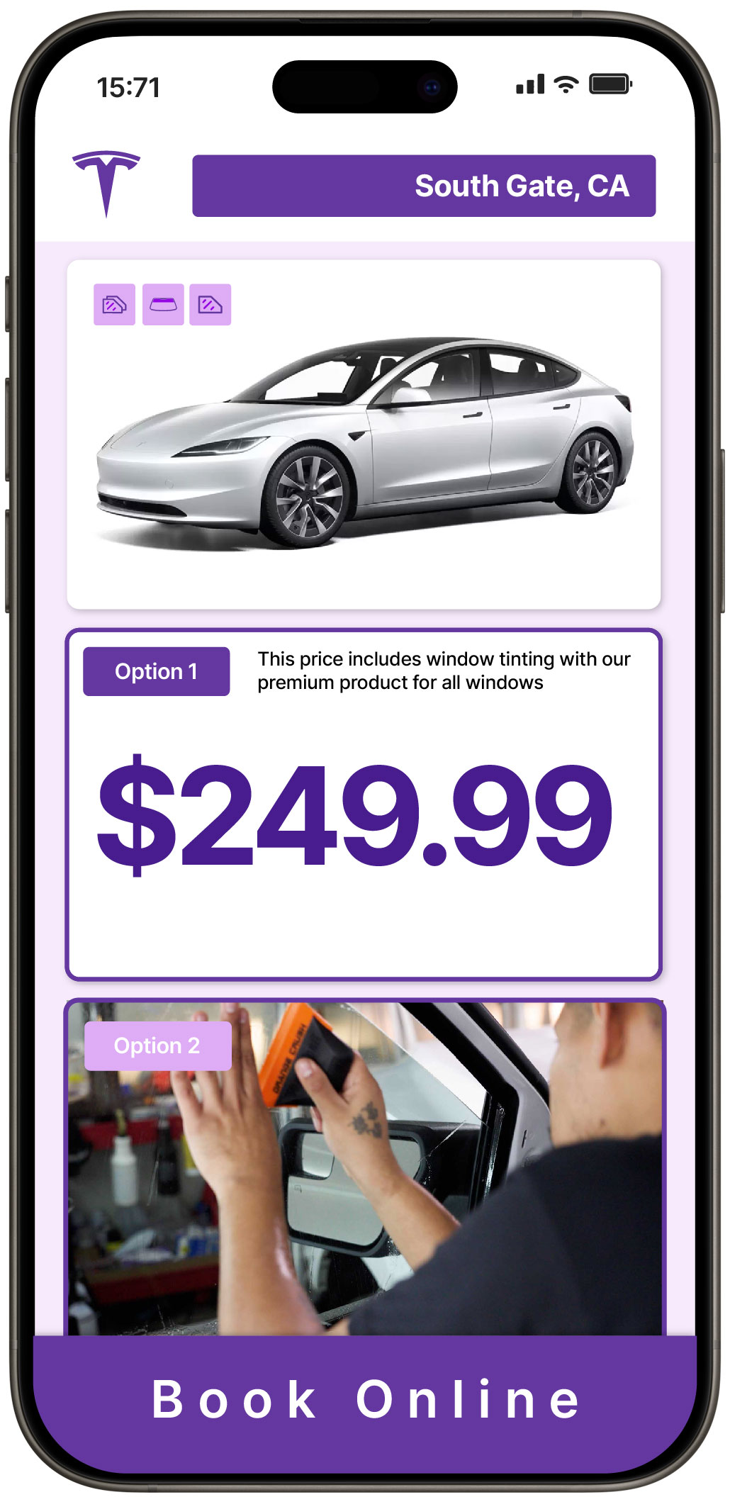 View Affordable Tesla Window Tinting Costs in South Gate, California