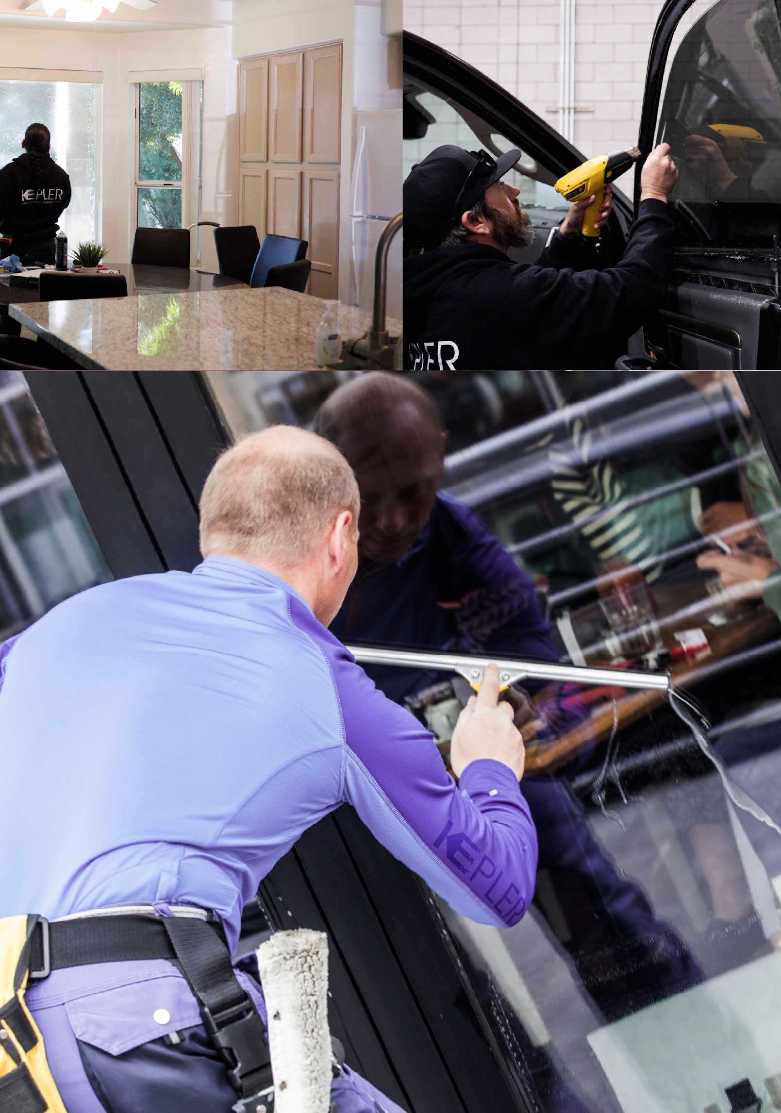 Kepler Skilled Applying Anti-Graffiti Window Film to a Smithfield Shop Front