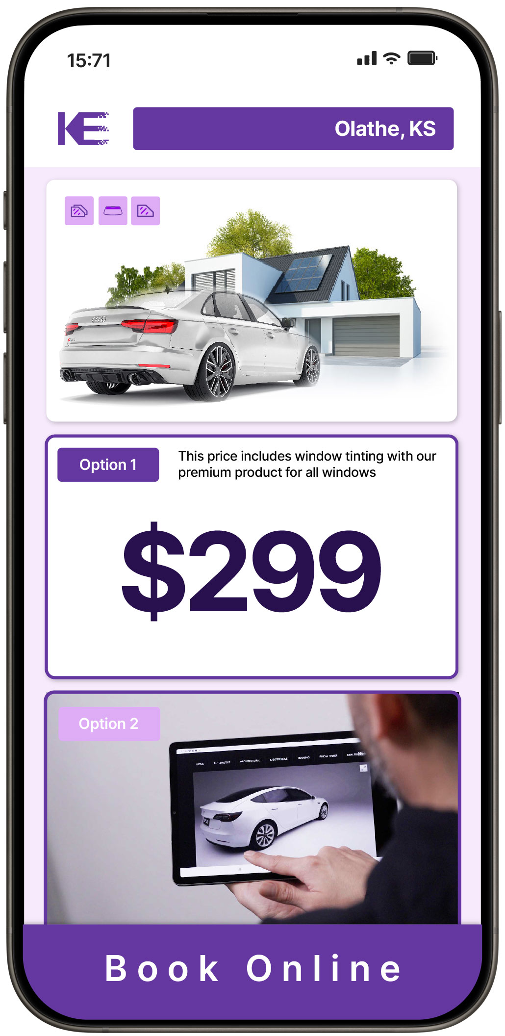 View Competitive Tesla Window Tinting Costs in Dodge City, Kansas