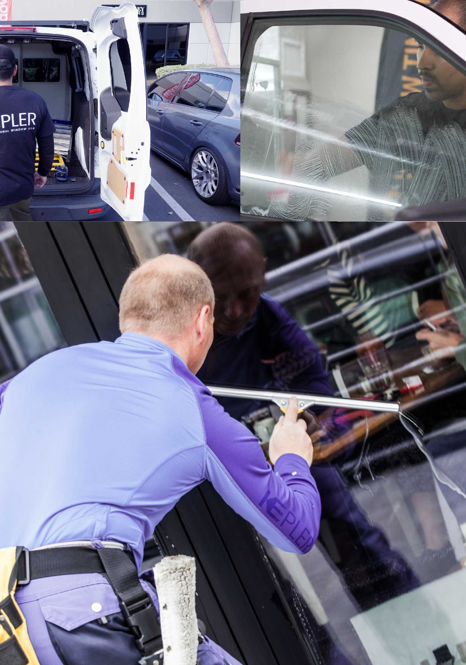 Kepler Professional Applying Anti-Graffiti Window Film to a Happy Valley Shop Front