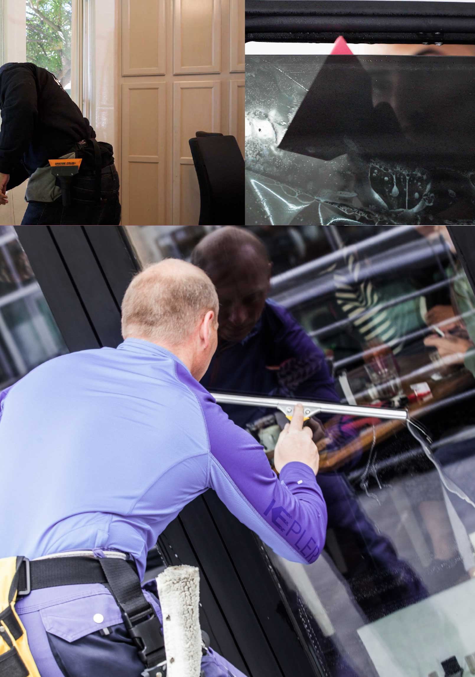 Kepler Professional Applying Anti-Graffiti Window Film to a Barberton Shop Front