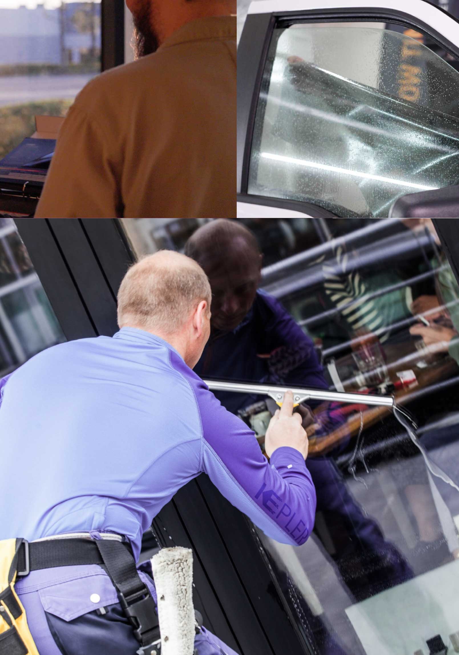 Kepler Professional Applying Anti-Graffiti Window Film to a South Orange Shop Front