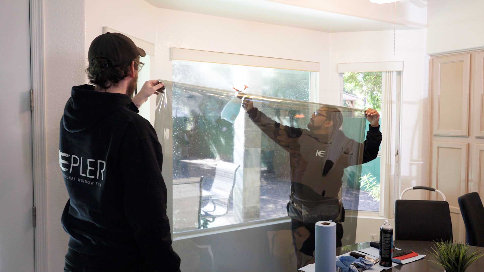 Kepler Home Window Tinting Specialist Preparing Film for Legal Residential Application in Ohio