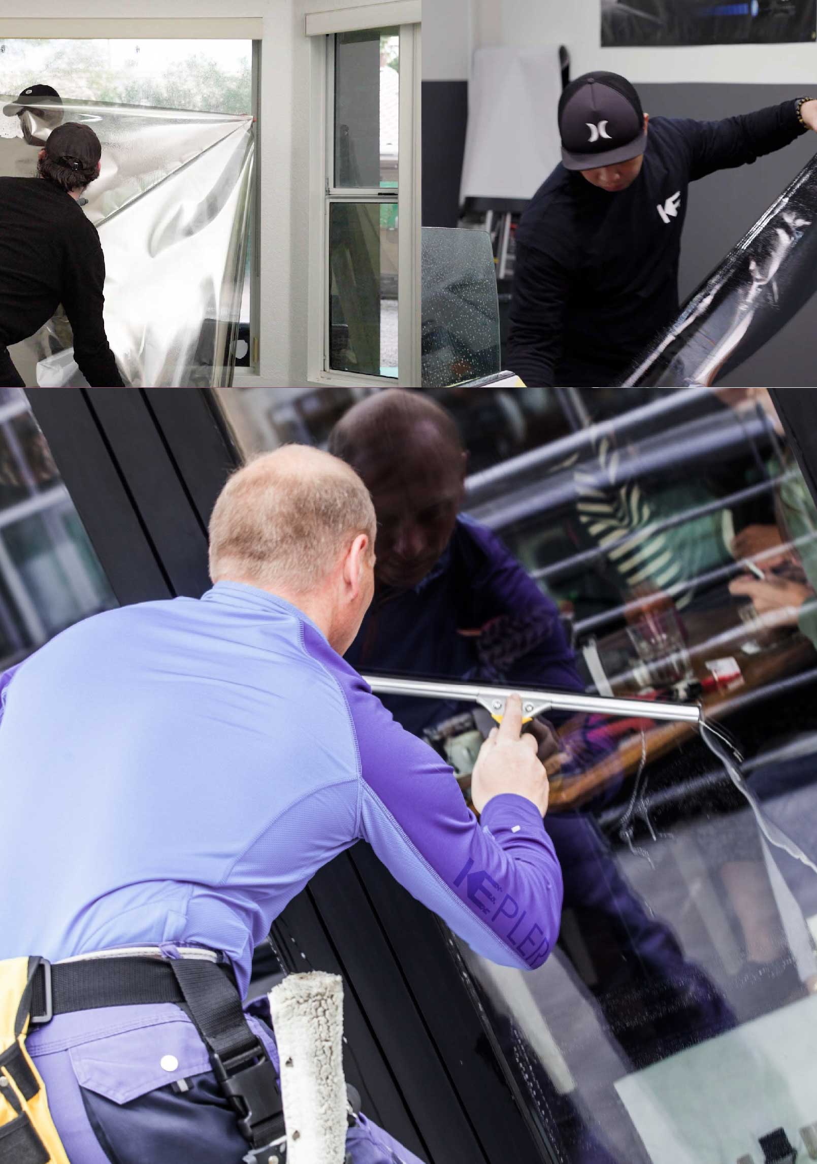 Kepler Expert Applying Anti-Graffiti Window Film to a Adelanto Shop Front