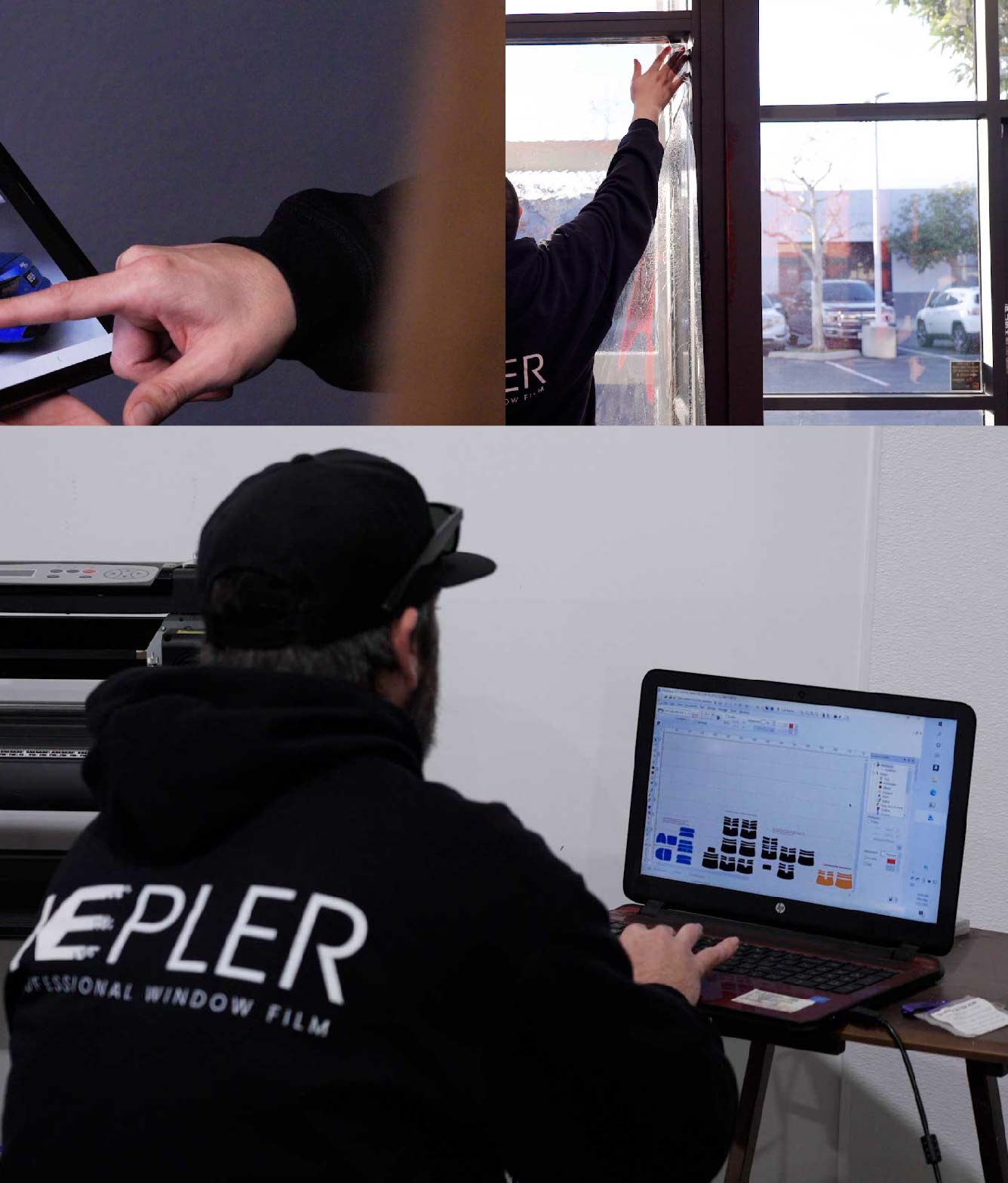 Ceramic Window Tinting Expert Cutting Film in Wailuku, Hawaii