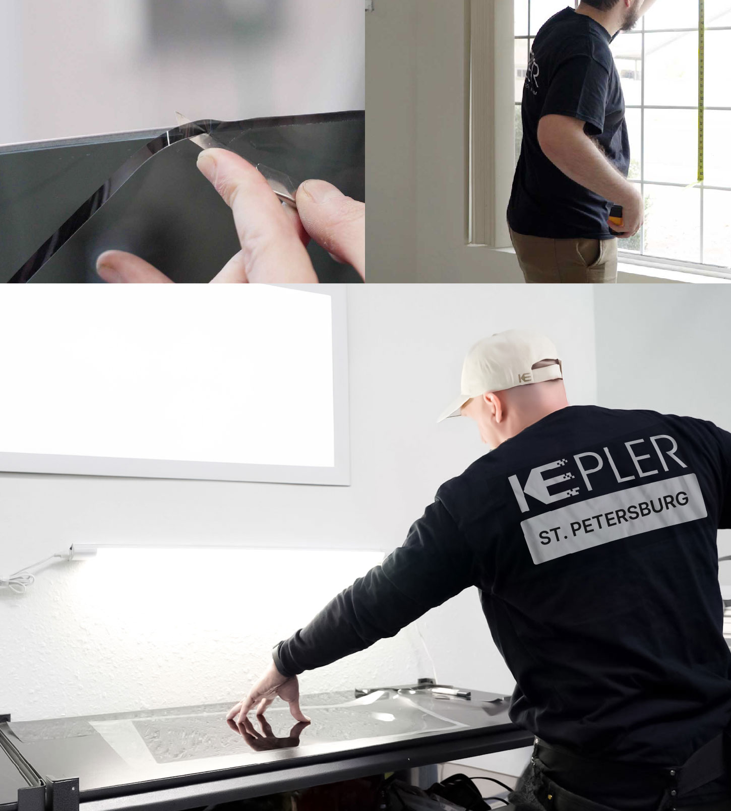 Window Tinting Specialist Cutting Film in St. Petersburg, Florida