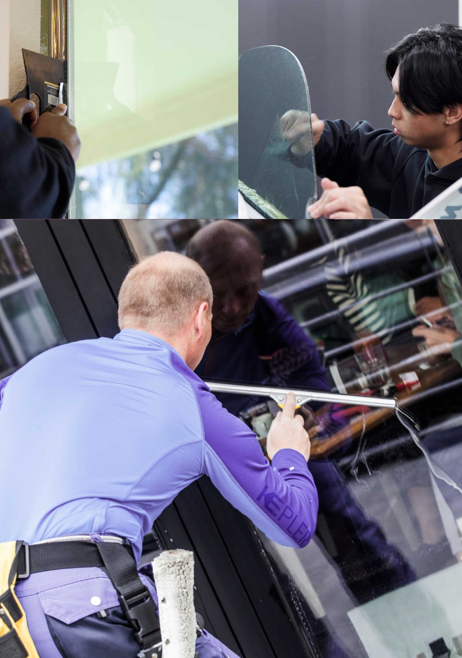 Kepler Expert Applying Anti-Graffiti Window Film to a Unionville Shop Front