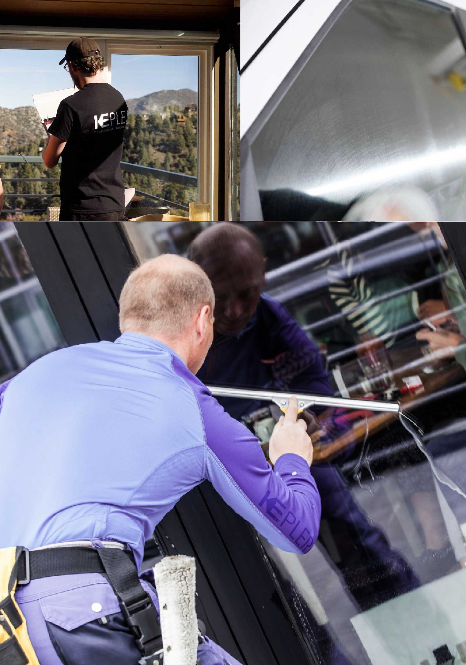 Kepler Professional Applying Anti-Graffiti Window Film to a Mill Creek Shop Front