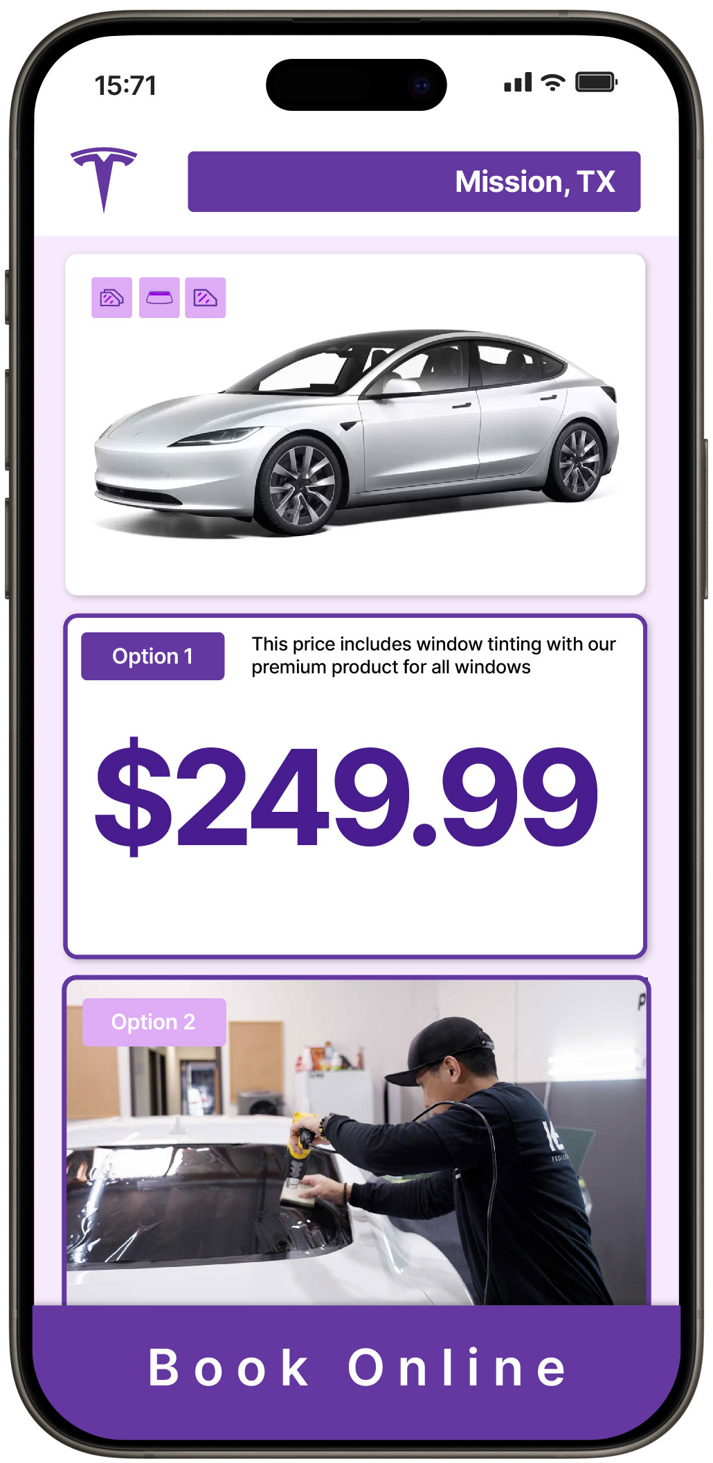 View Affordable Tesla Window Tinting Costs in Mission, Texas