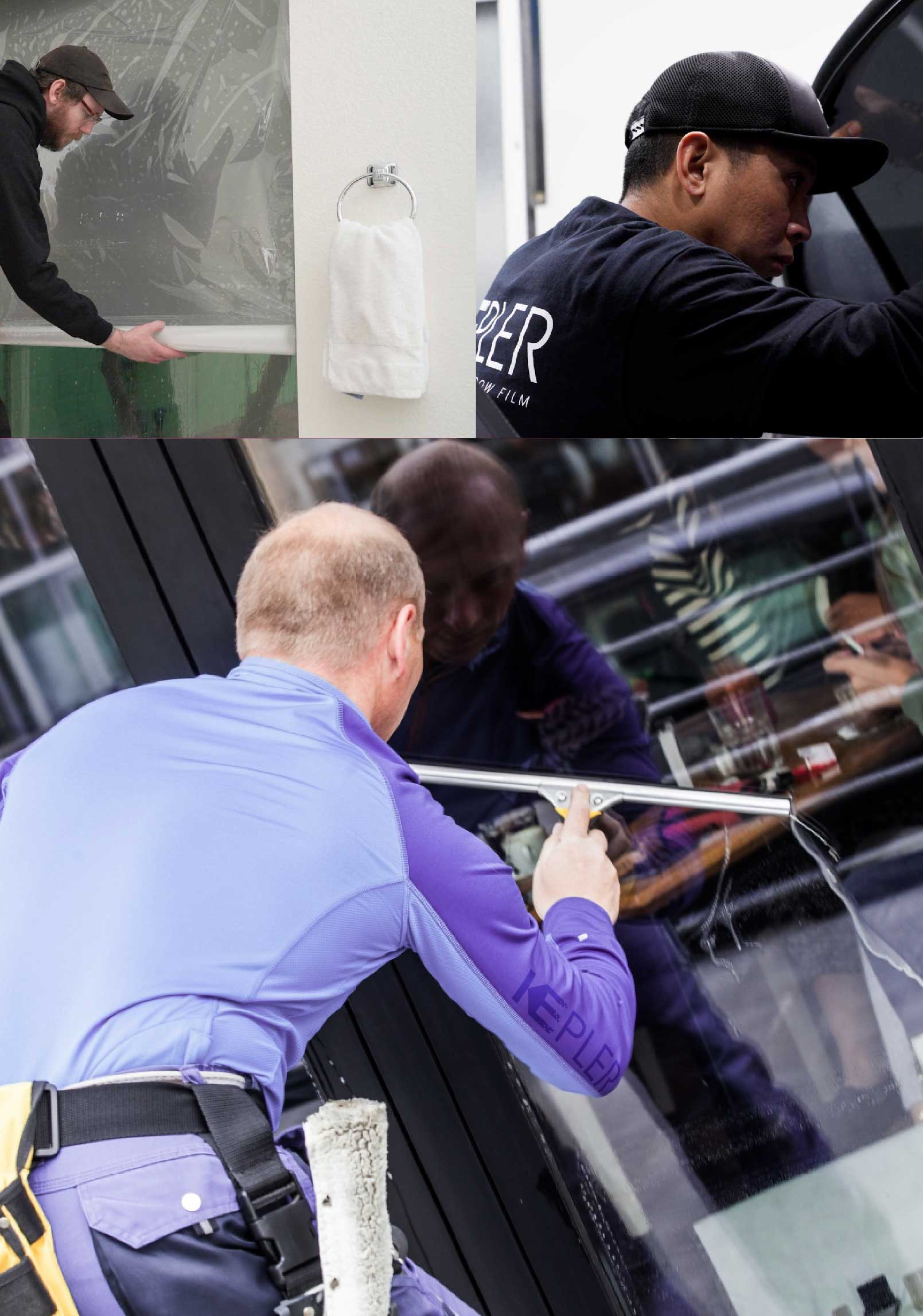 Kepler Expert Applying Anti-Graffiti Window Film to a Draper Shop Front