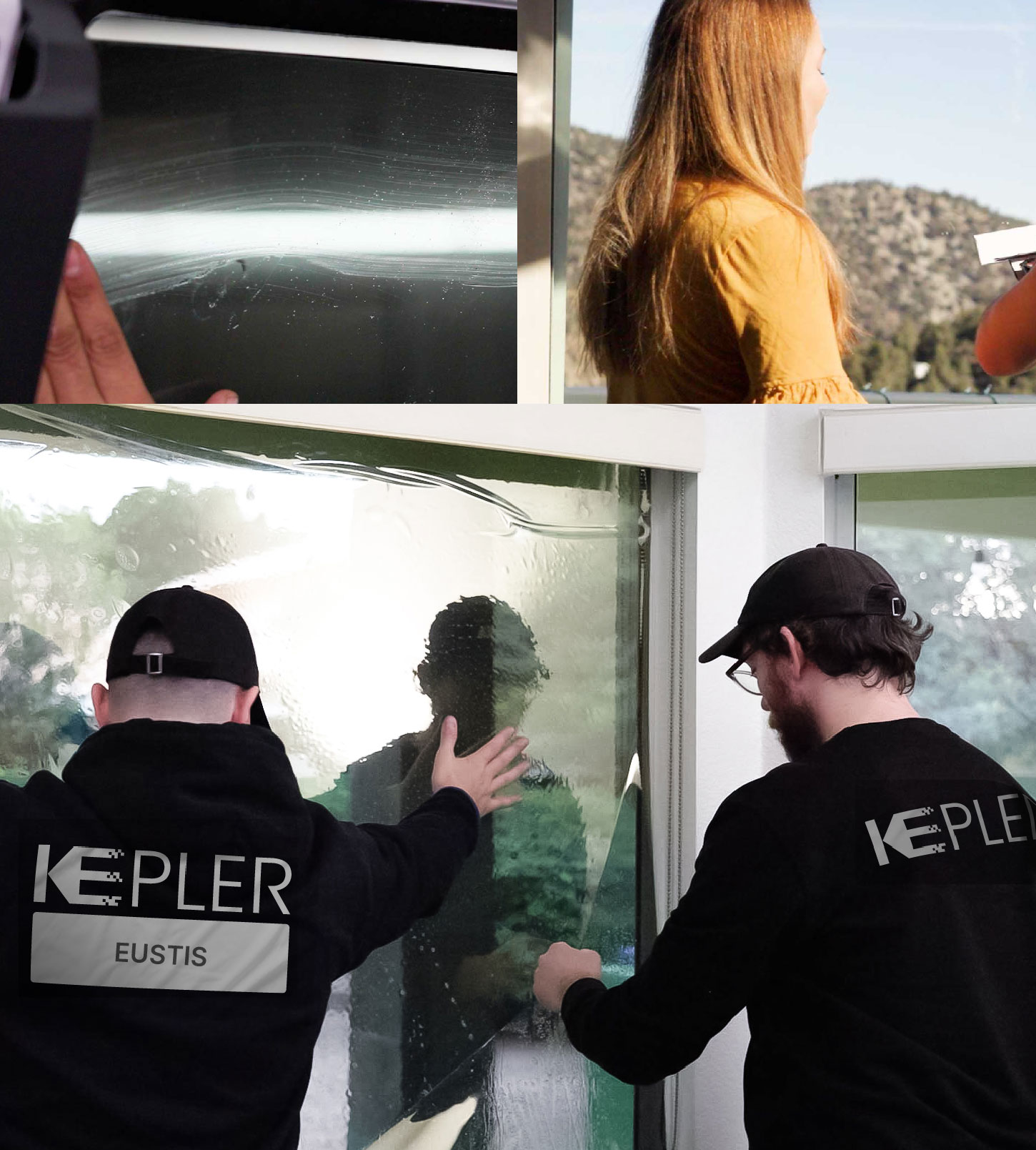 Kepler Technician Fitting Advanced Window Tint to Home in Eustis