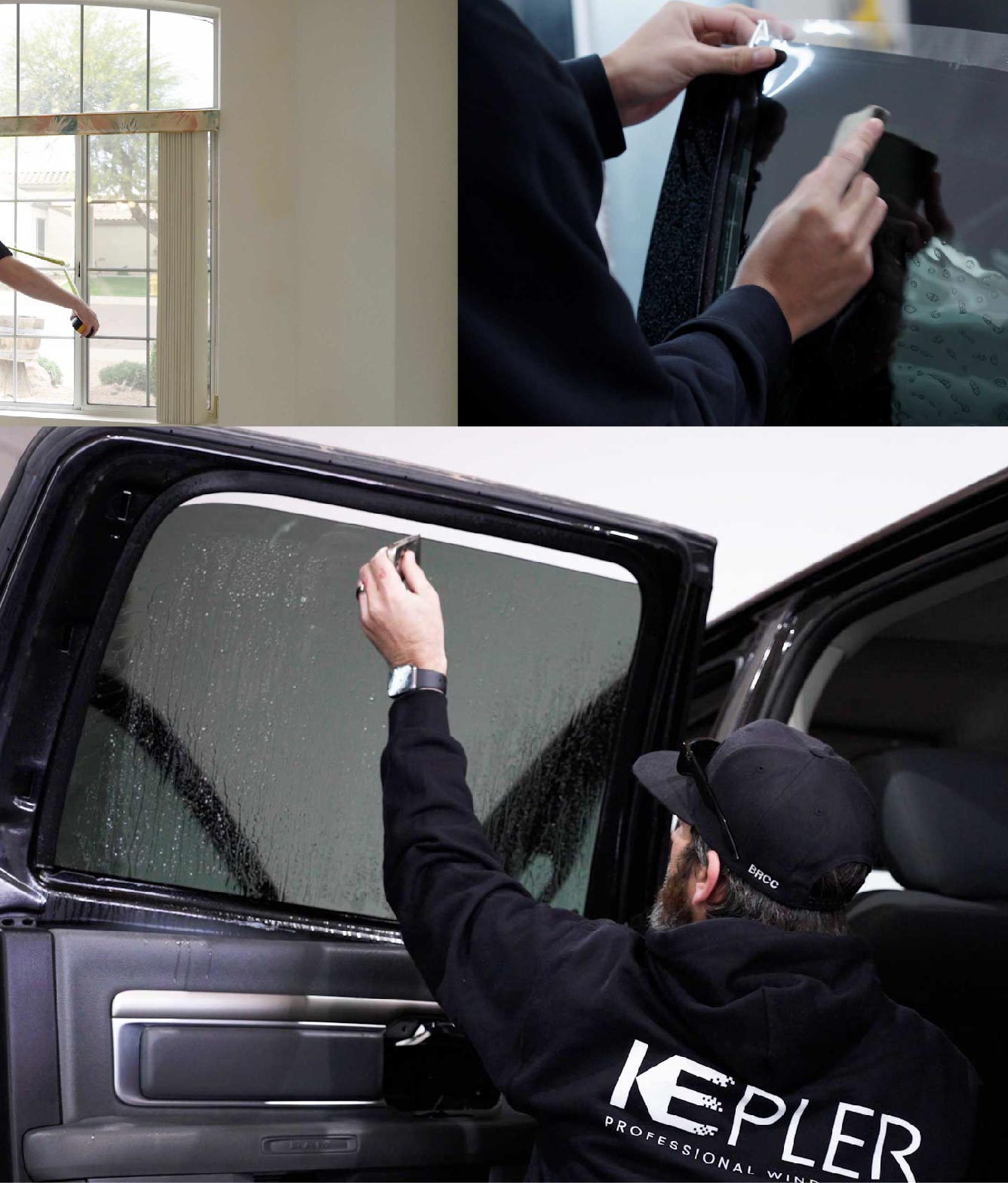 Kepler Window Tinting Specialists at Work in La Porte, Indiana