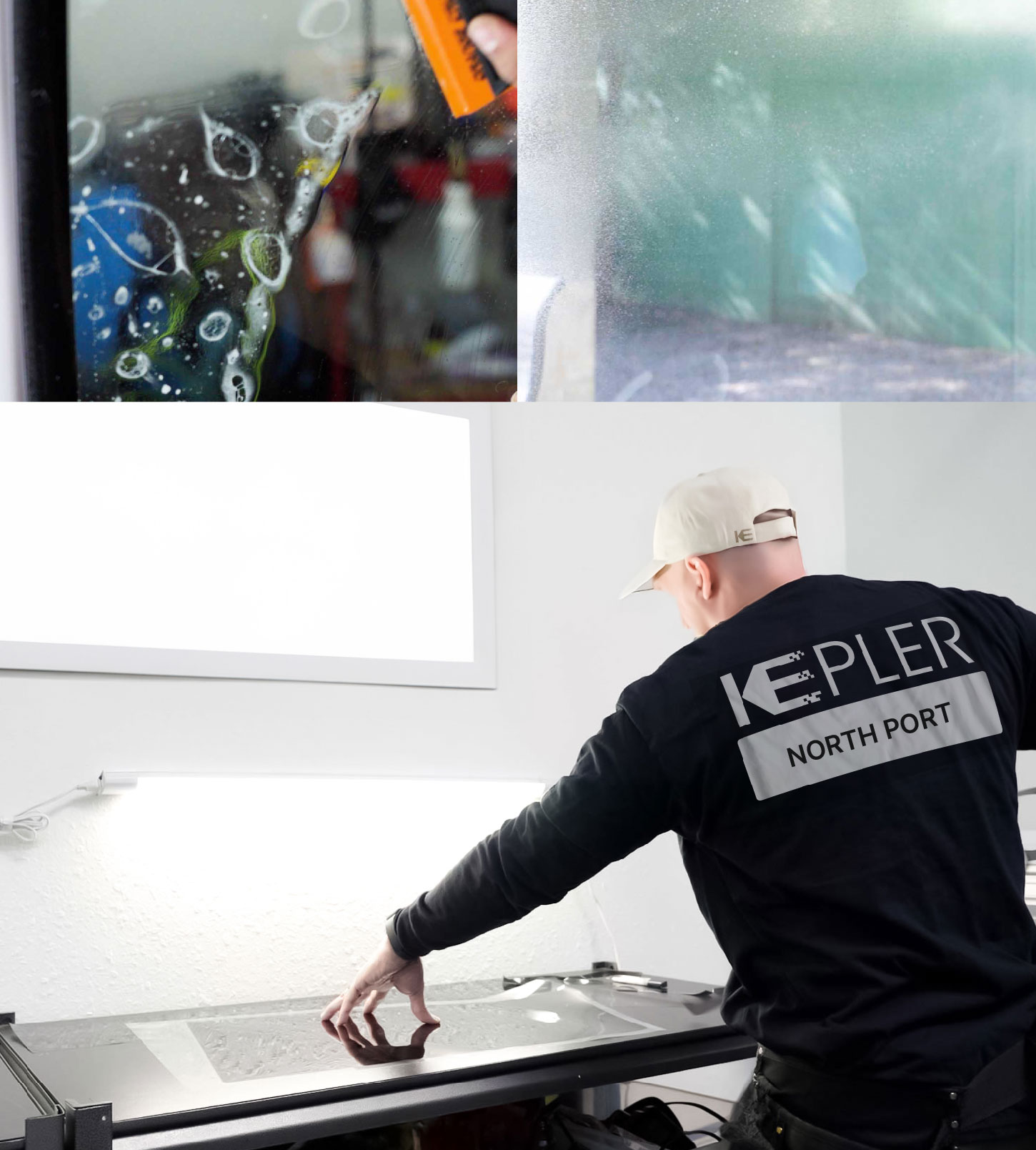 Window Tinting Specialist Cutting Film in North Port, Florida