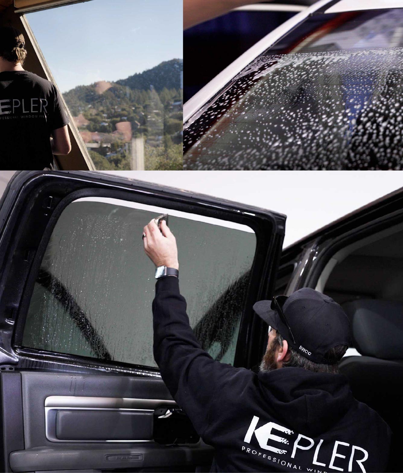 Kepler Window Tinting Specialists at Work in Pembroke, Massachusetts