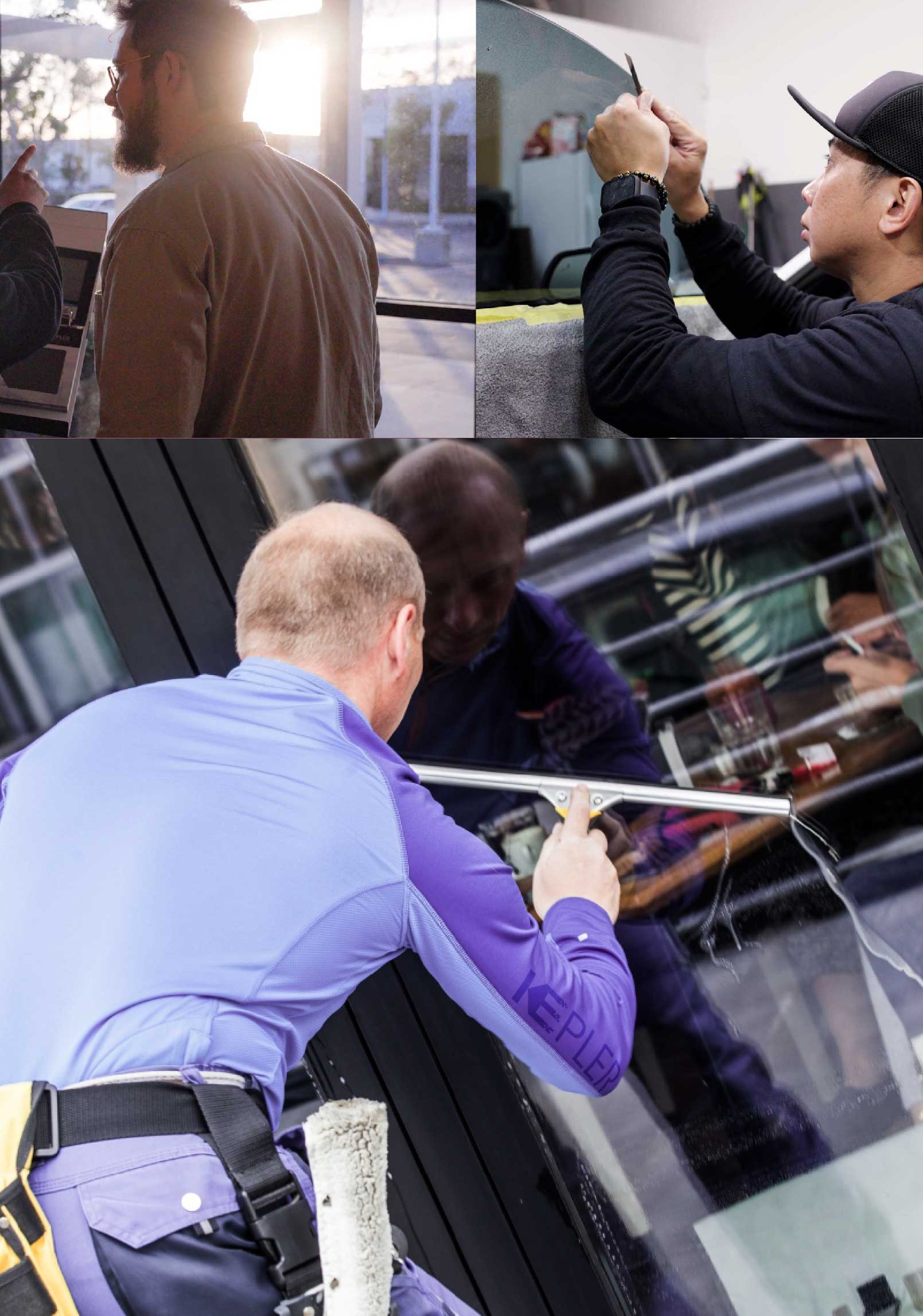 Kepler Expert Applying Anti-Graffiti Window Film to a Parlier Shop Front