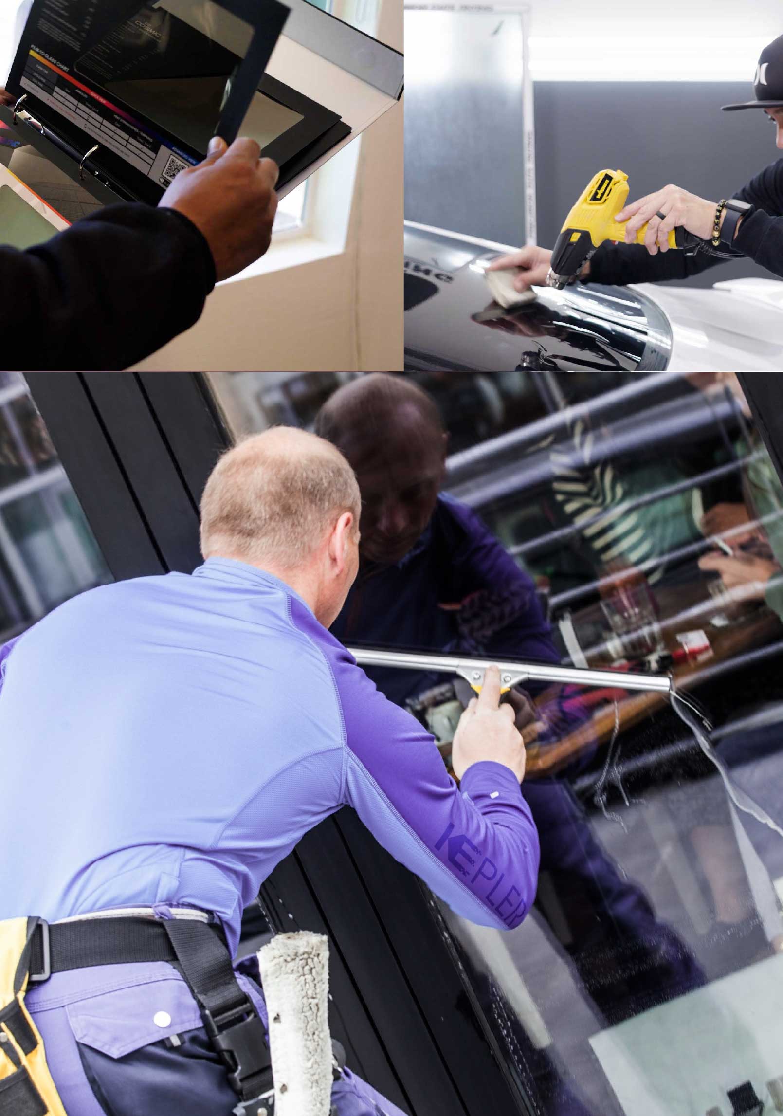 Kepler Expert Applying Anti-Graffiti Window Film to a Fremont Shop Front