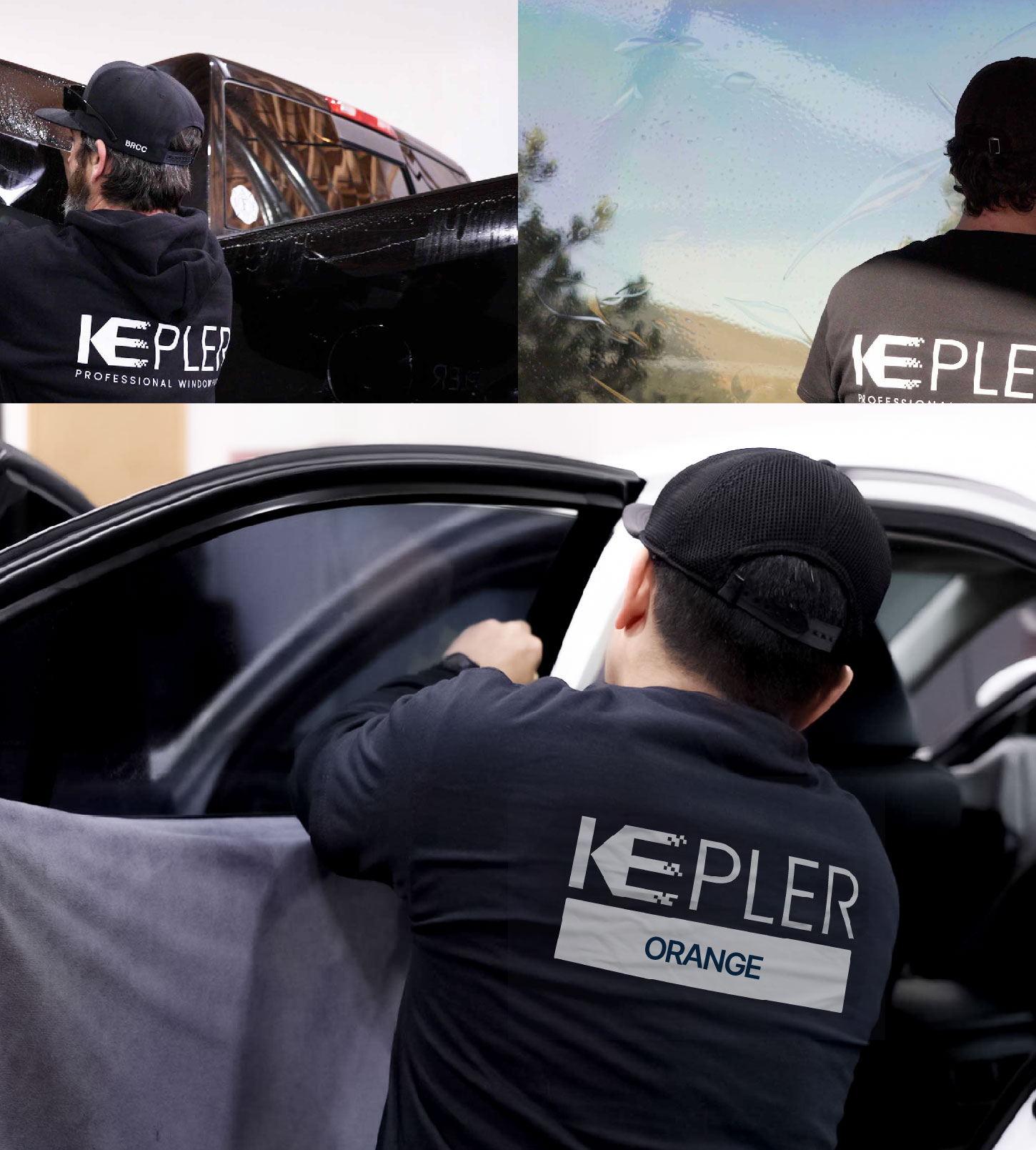Automotive Window Tinting Expert Applying Film in Orange, California