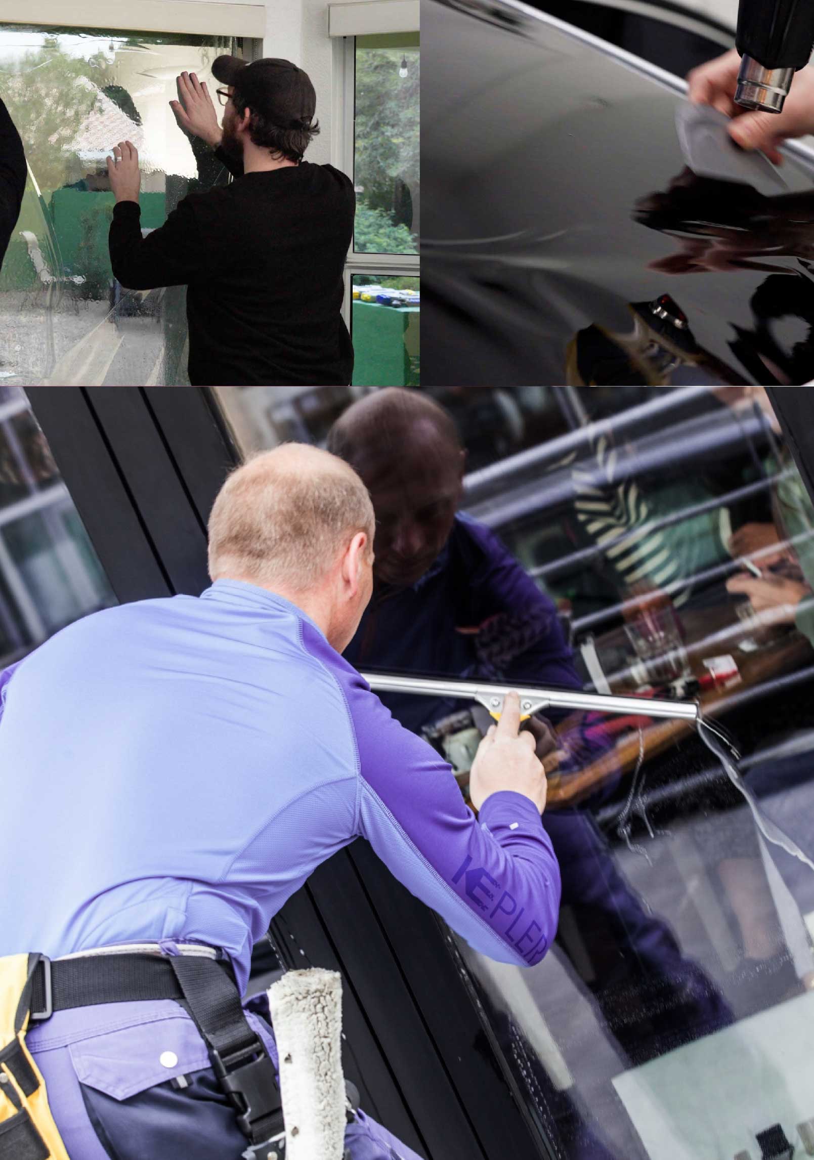 Kepler Expert Applying Anti-Graffiti Window Film to a Troutdale Shop Front