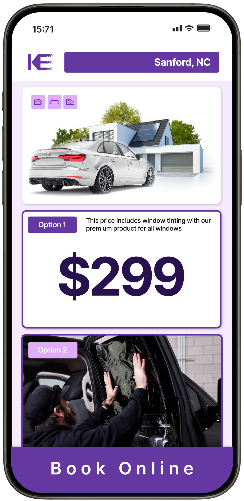 View Competitive Tesla Window Tinting Rates in Elizabeth City, North Carolina
