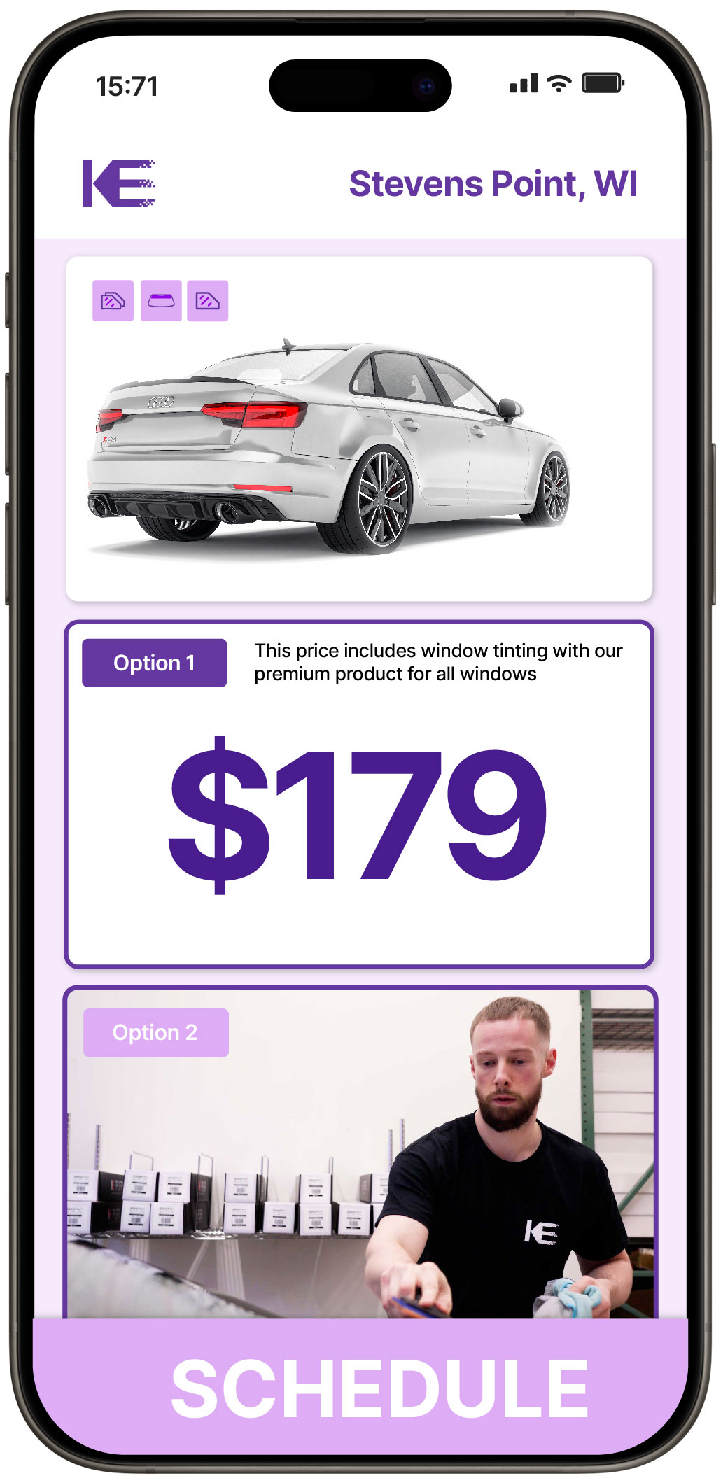 View Reasonable Car Window Tinting Prices in Stevens Point, Wisconsin