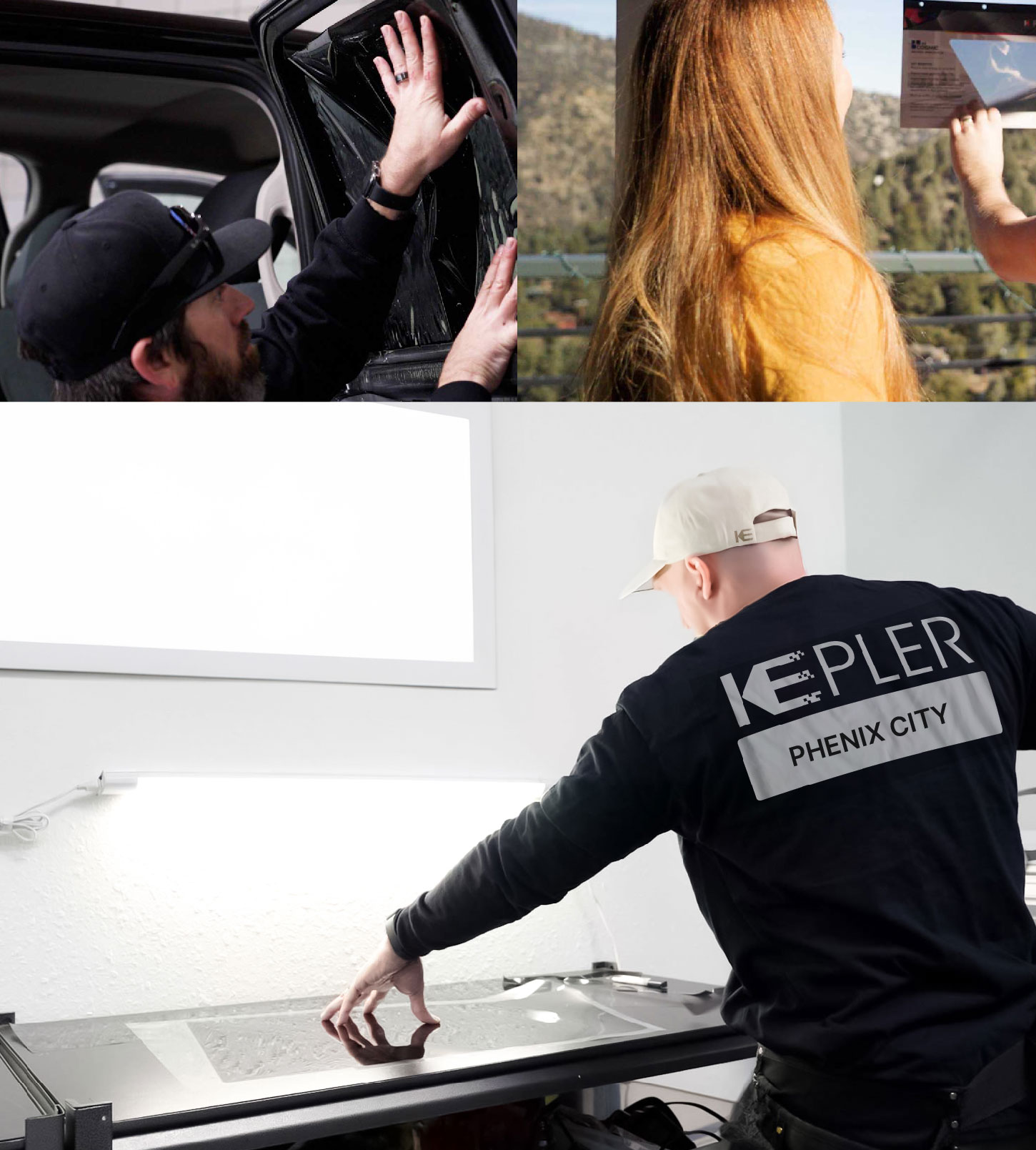 Window Tinting Specialist Cutting Film in Phenix City, Alabama