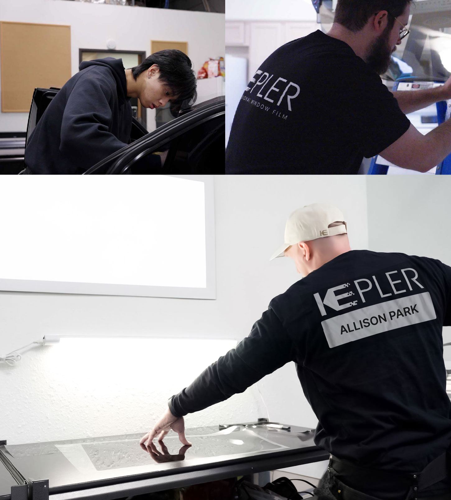 Window Tinting Specialist Cutting Film in Allison Park, Pennsylvania