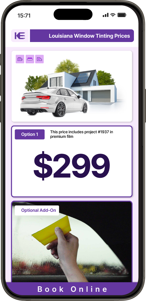 View Competitive Car Window Tinting Prices in Louisiana