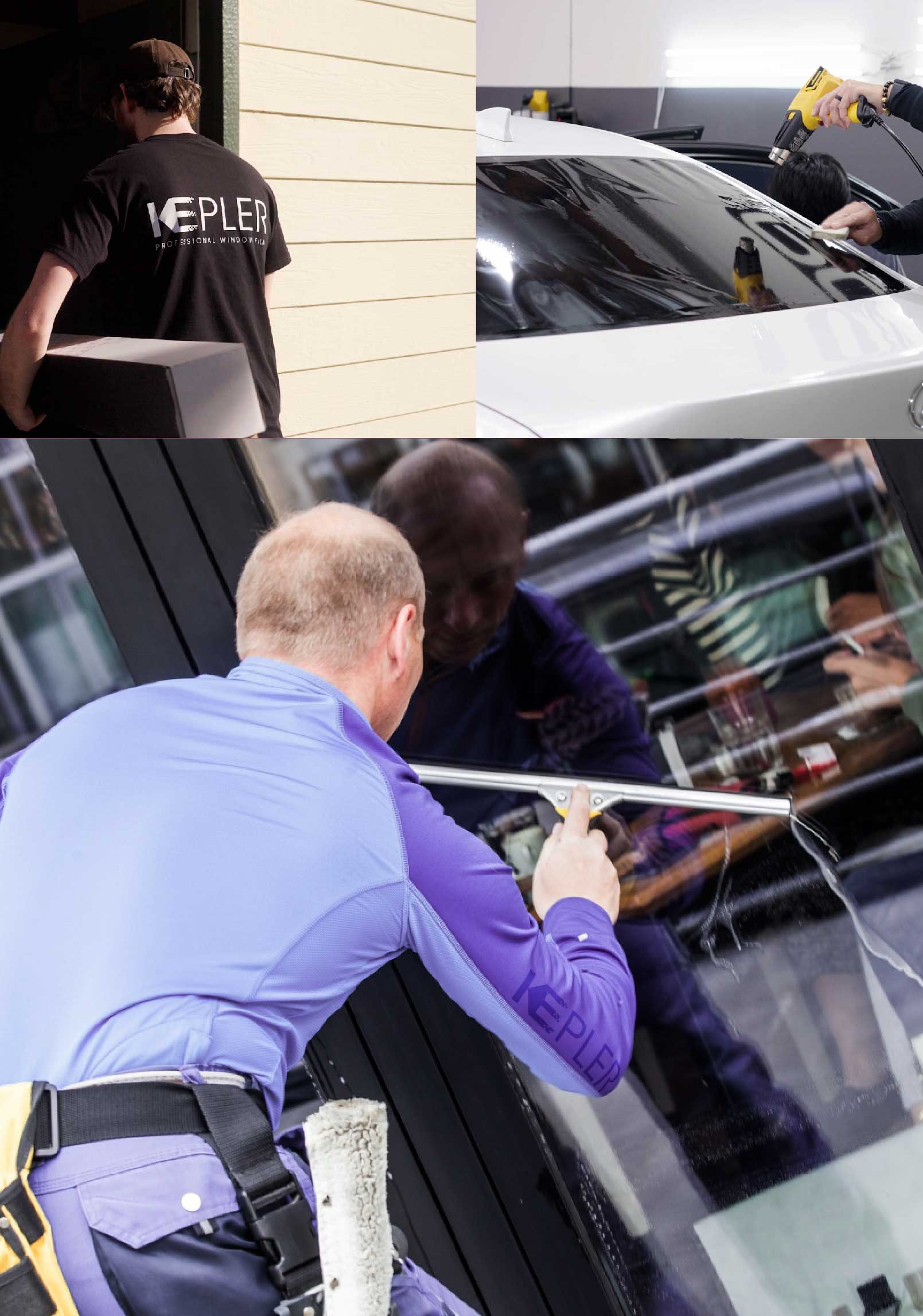 Kepler Expert Applying Anti-Graffiti Window Film to a Waukegan Shop Front