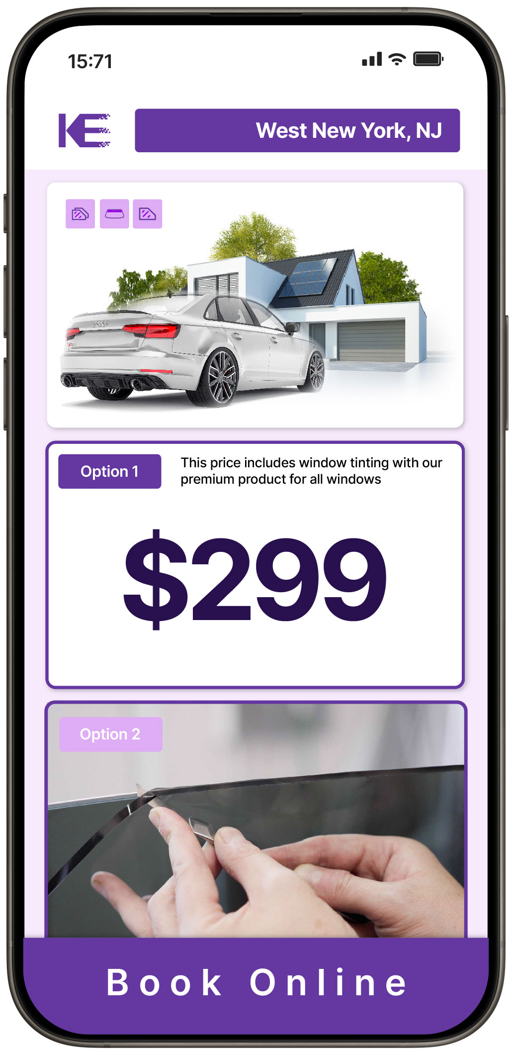 View Competitive Tesla Window Tinting Costs in Morristown, New Jersey