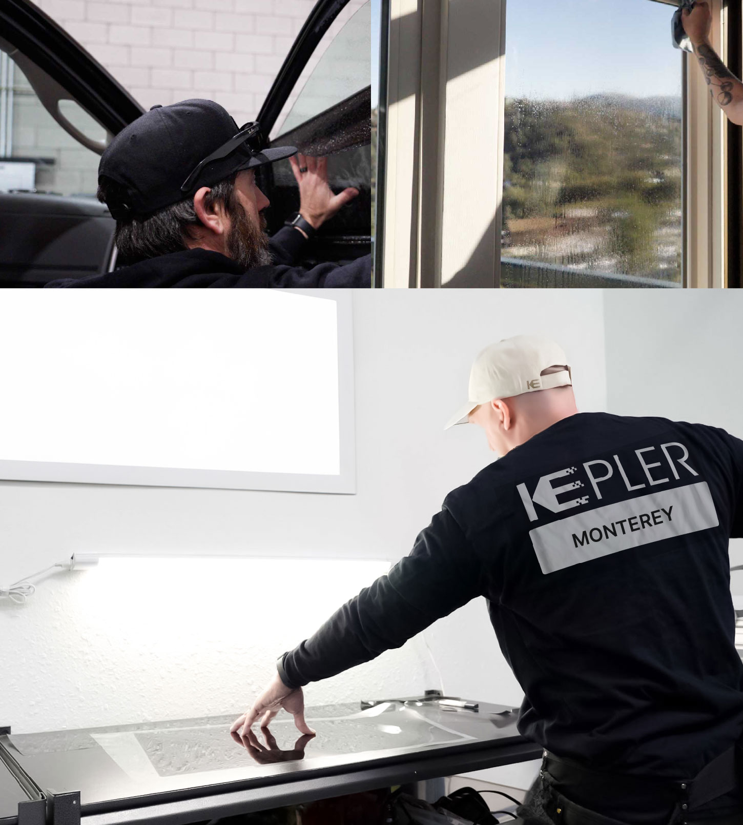 Window Tinting Specialist Cutting Film in Monterey, California