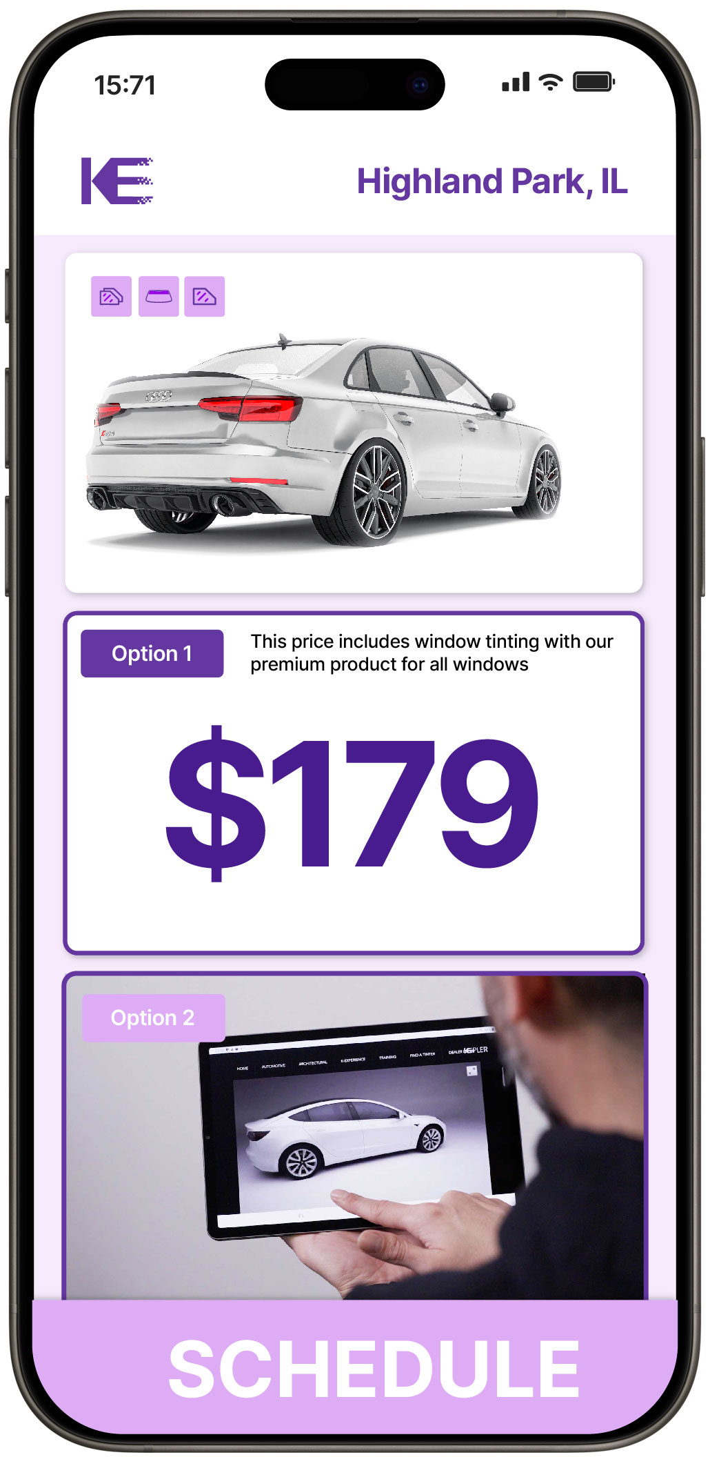 View Affordable Car Window Tinting Prices in Highland Park, Illinois