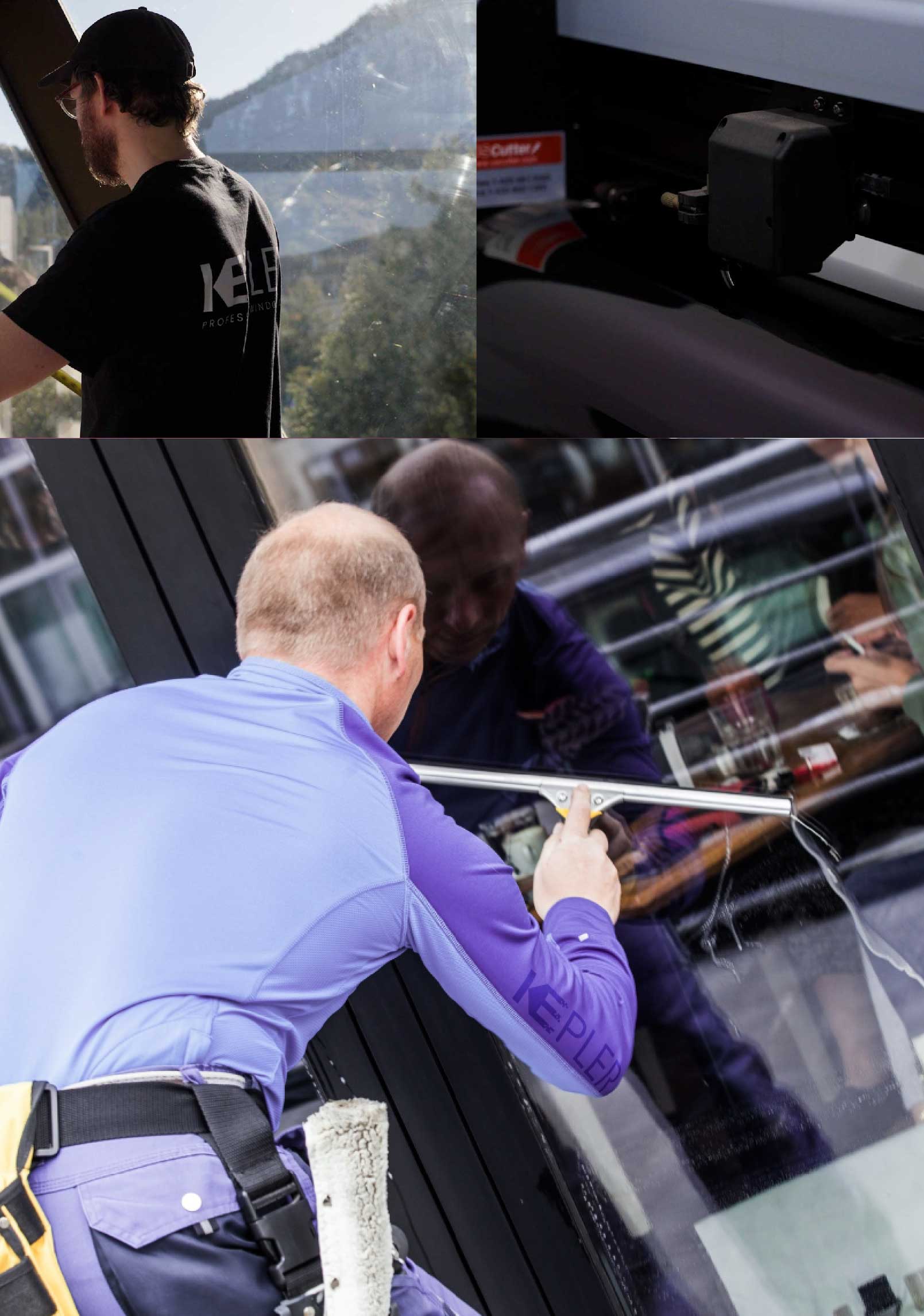 Kepler Expert Applying Anti-Graffiti Window Film to a Fargo Shop Front