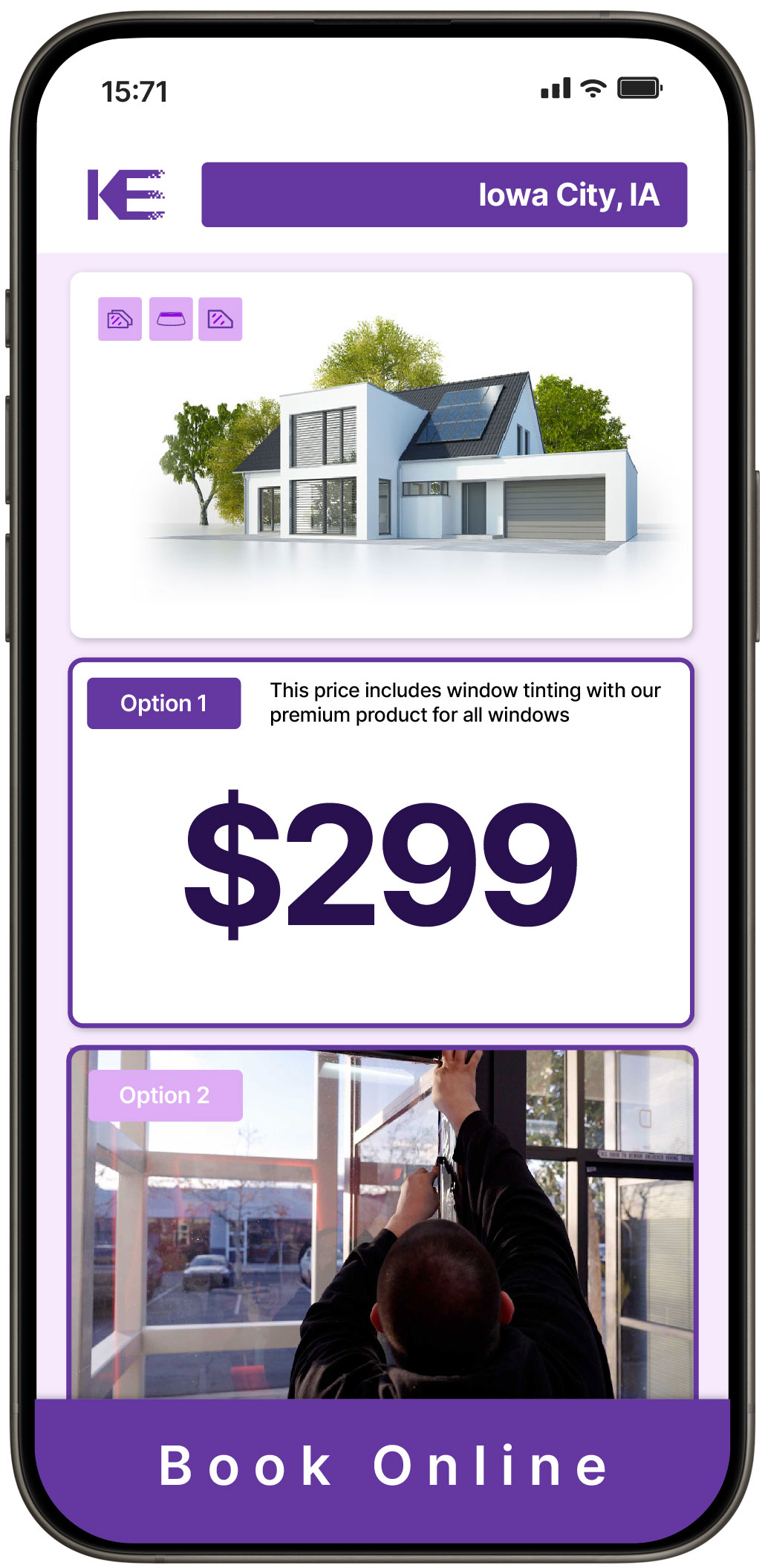 View Affordable Home Window Tinting Rates in Iowa City, Iowa