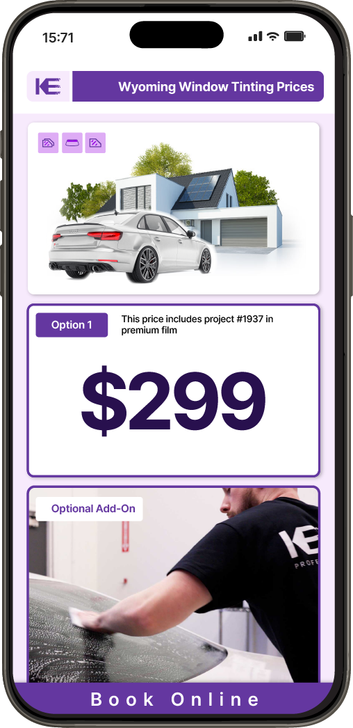View Competitive Car Window Tinting Prices in Wyoming